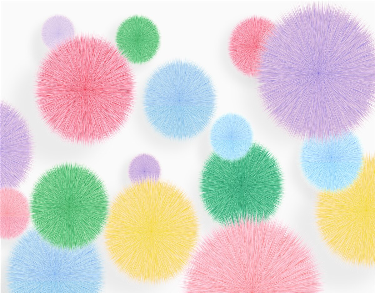 Fototapeta kolorowe kółka na jasnym tle