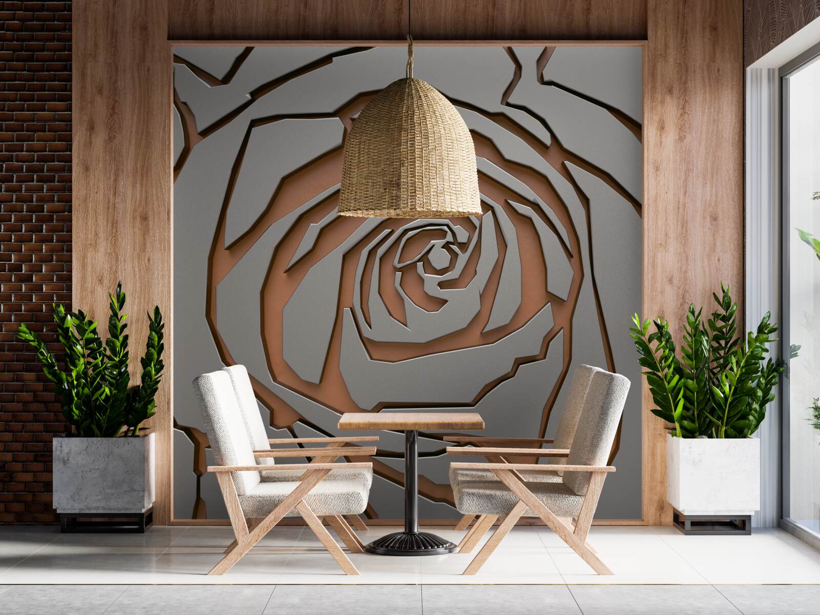 Fototapeta szara róża wykonana ze stali