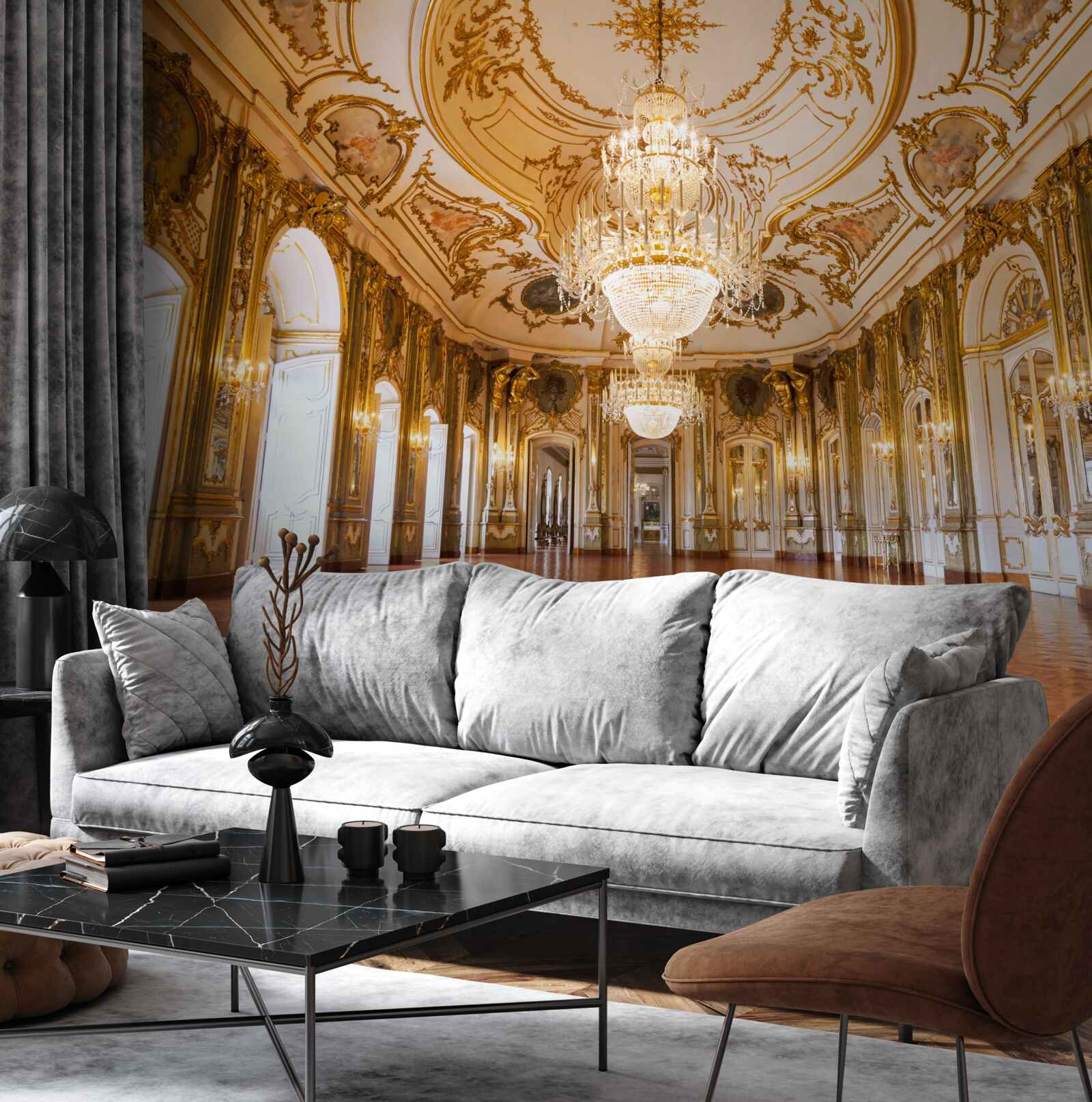 Fototapeta projekt pałacu queluz