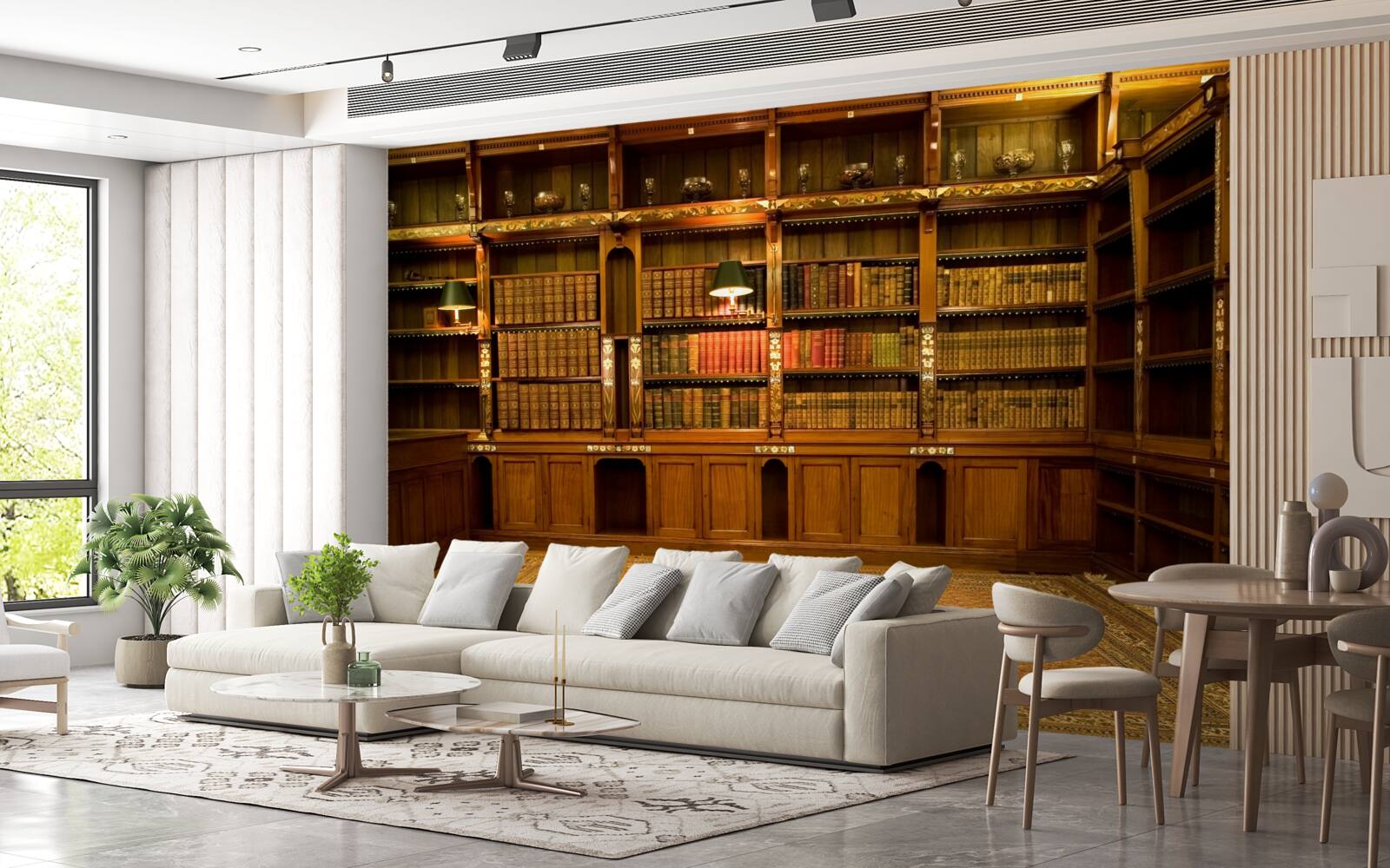 Fototapeta biblioteka pełna starożytnych ksiąg