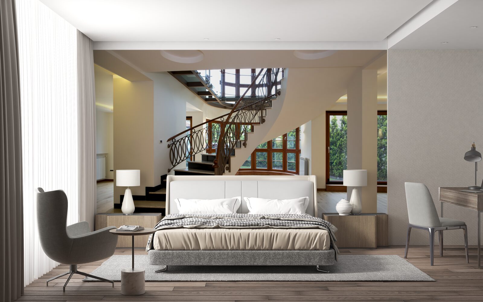 Fototapeta lobby z formalnymi schodami