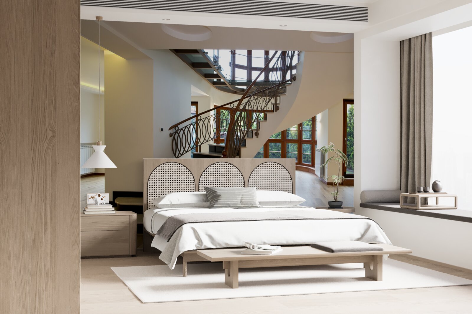 Fototapeta lobby z formalnymi schodami