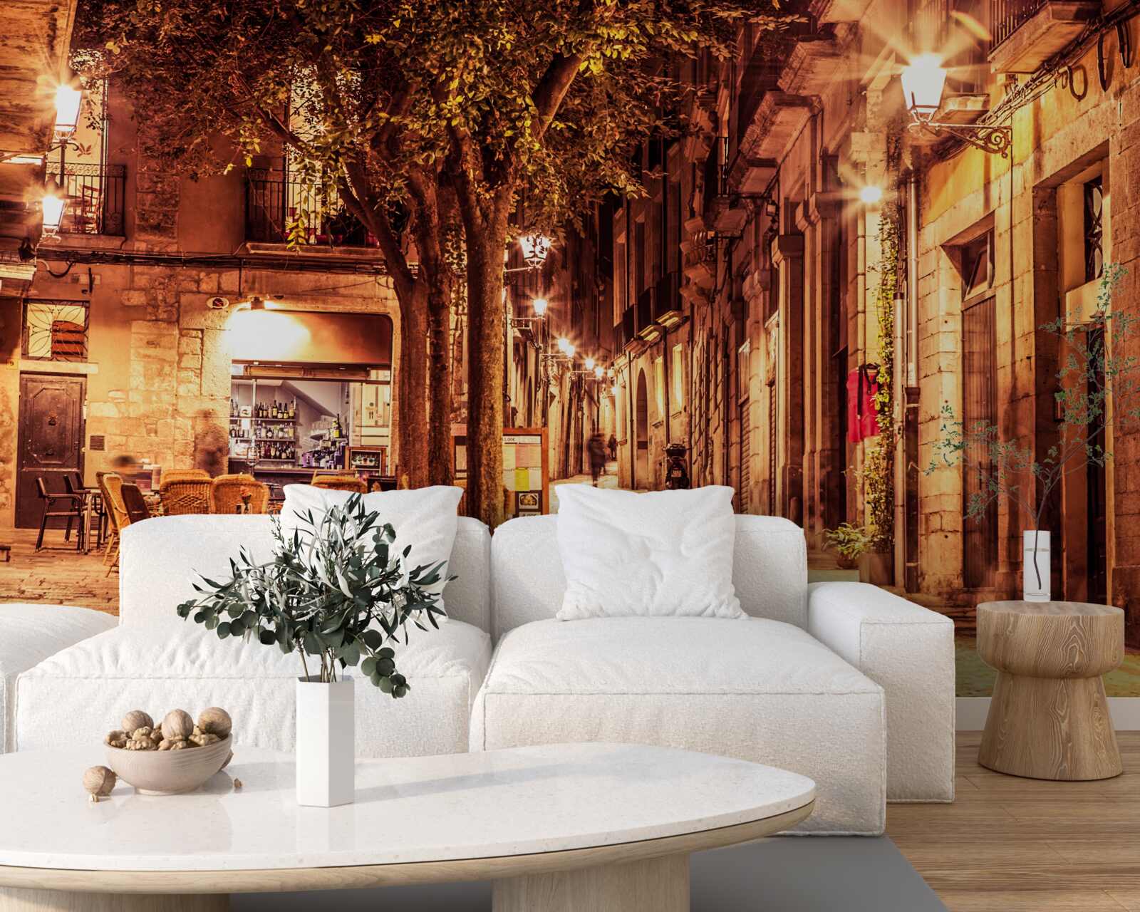 Fototapeta wieczorna ulica starożytnego miasta