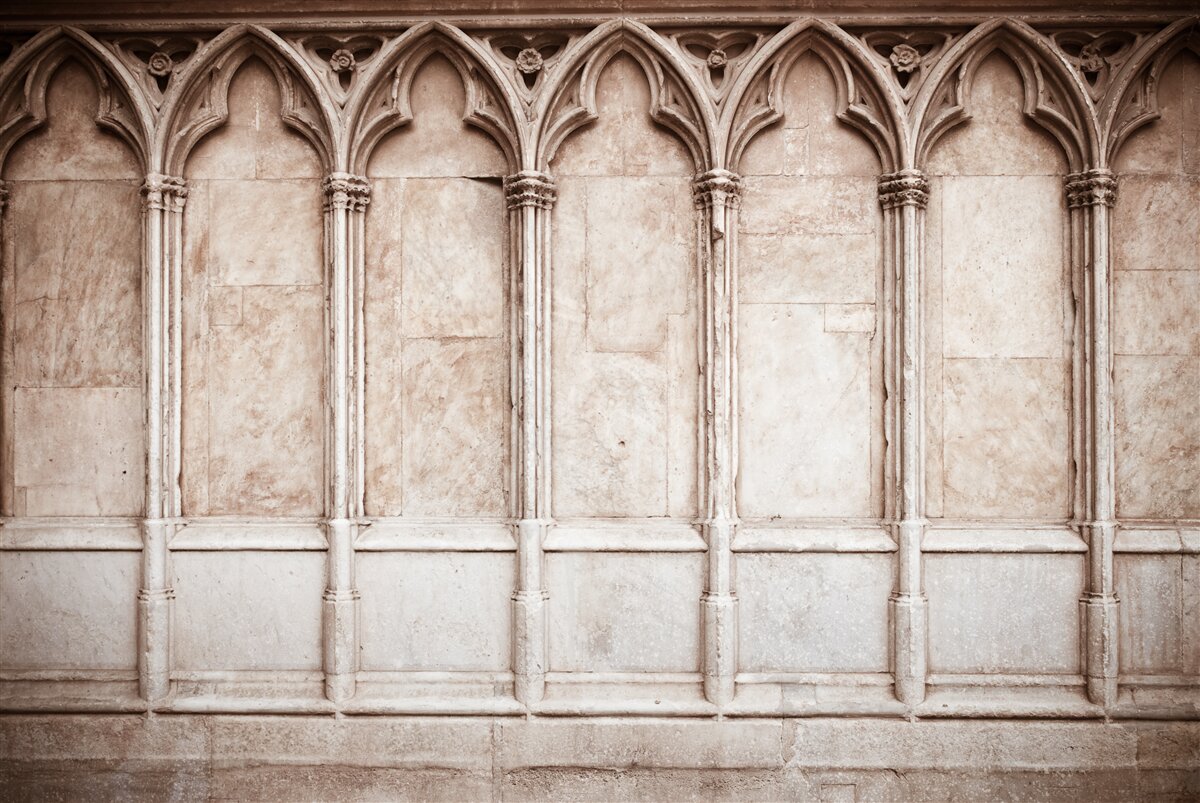 Fototapeta kamienne łuki w stylu gotyckim