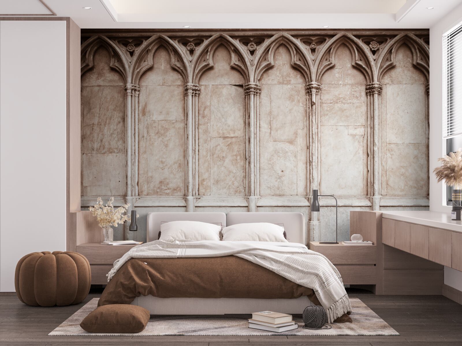 Fototapeta kamienne łuki w stylu gotyckim