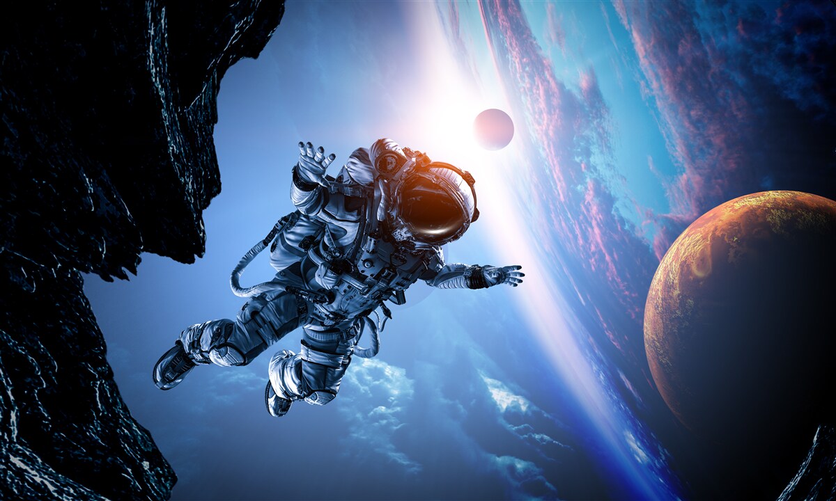 Fototapeta astronauta we wszechświecie