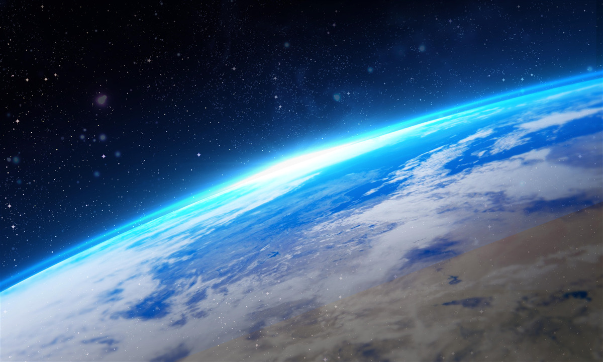 Fototapeta powierzchnia ziemi z kosmosu