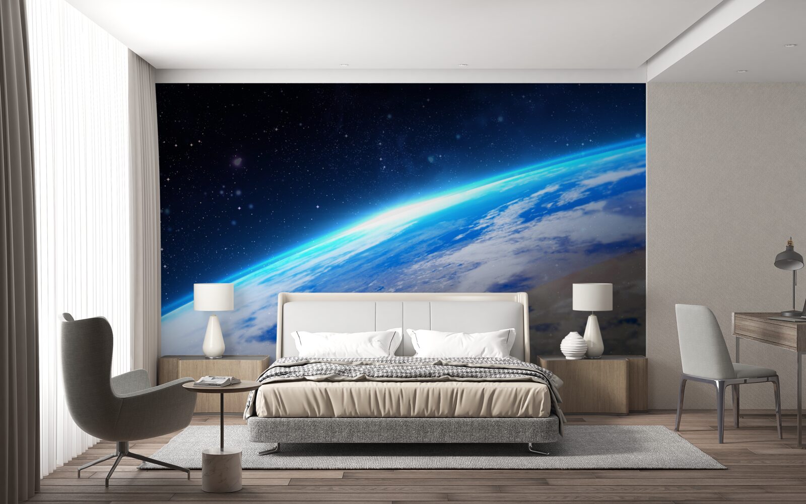 Fototapeta powierzchnia ziemi z kosmosu