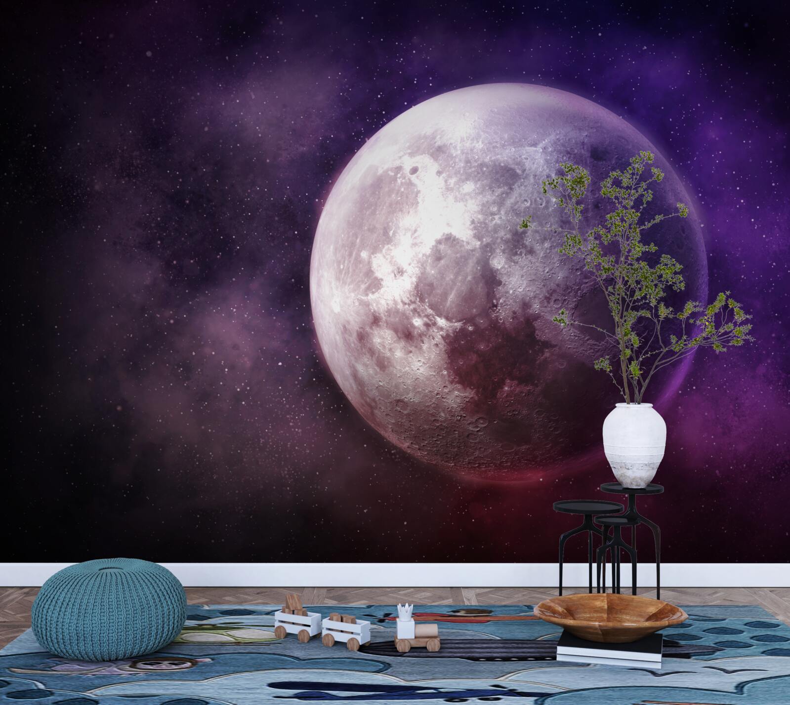 Fototapeta fioletowe niuanse księżyca