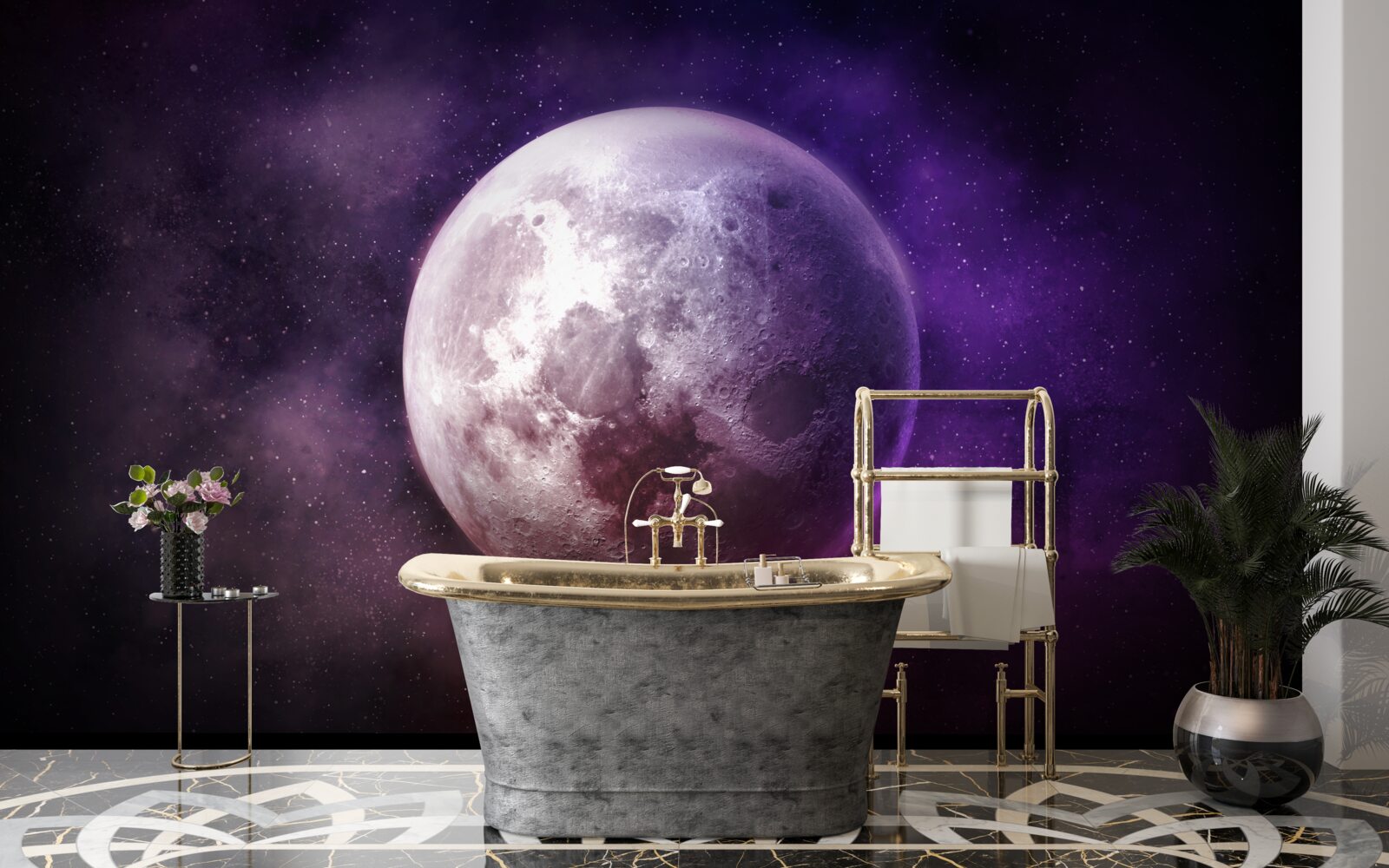 Fototapeta fioletowe niuanse księżyca