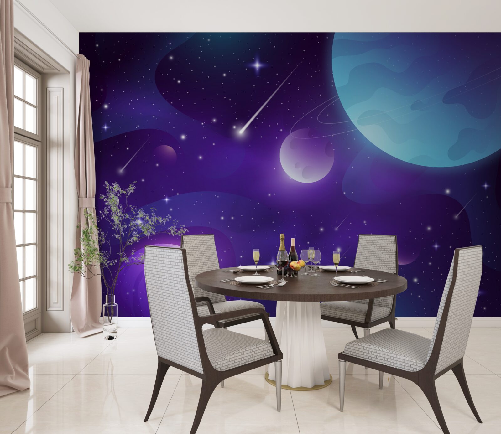 Fototapeta gwiazdy i planety we wszechświecie