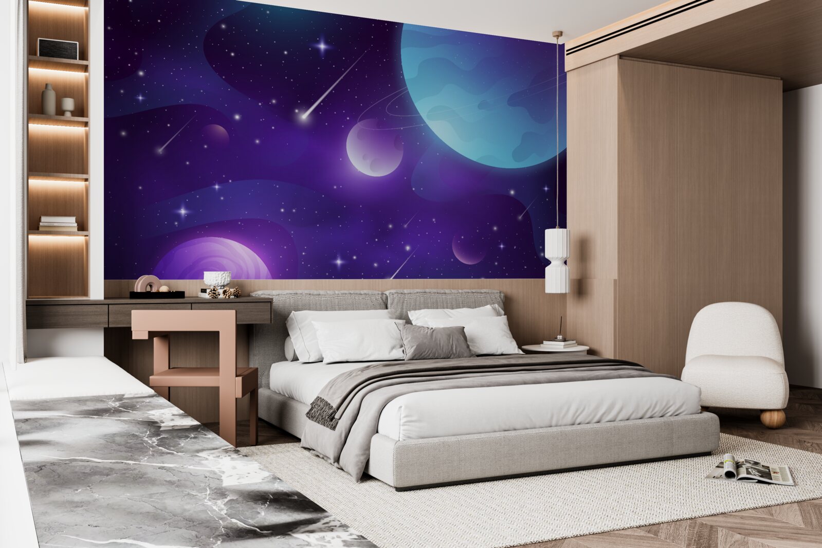 Fototapeta gwiazdy i planety we wszechświecie