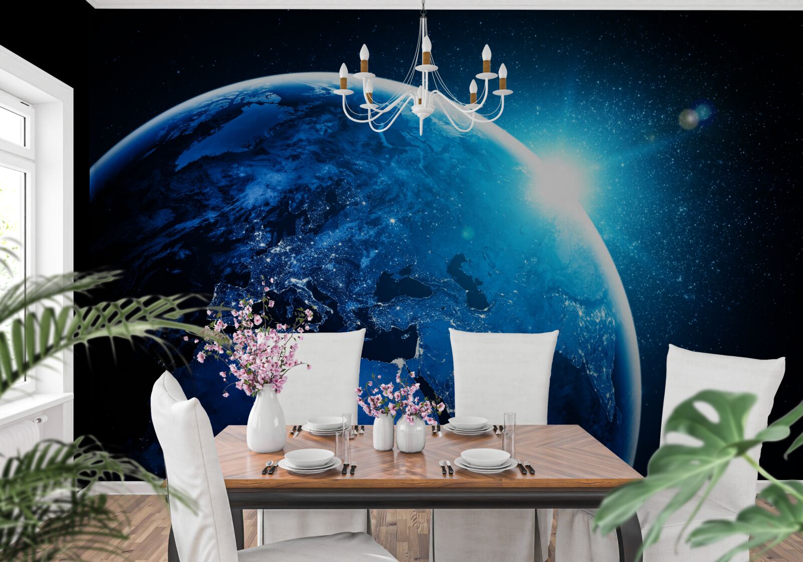 Fototapeta zimny ​​świt ogarnął ziemię