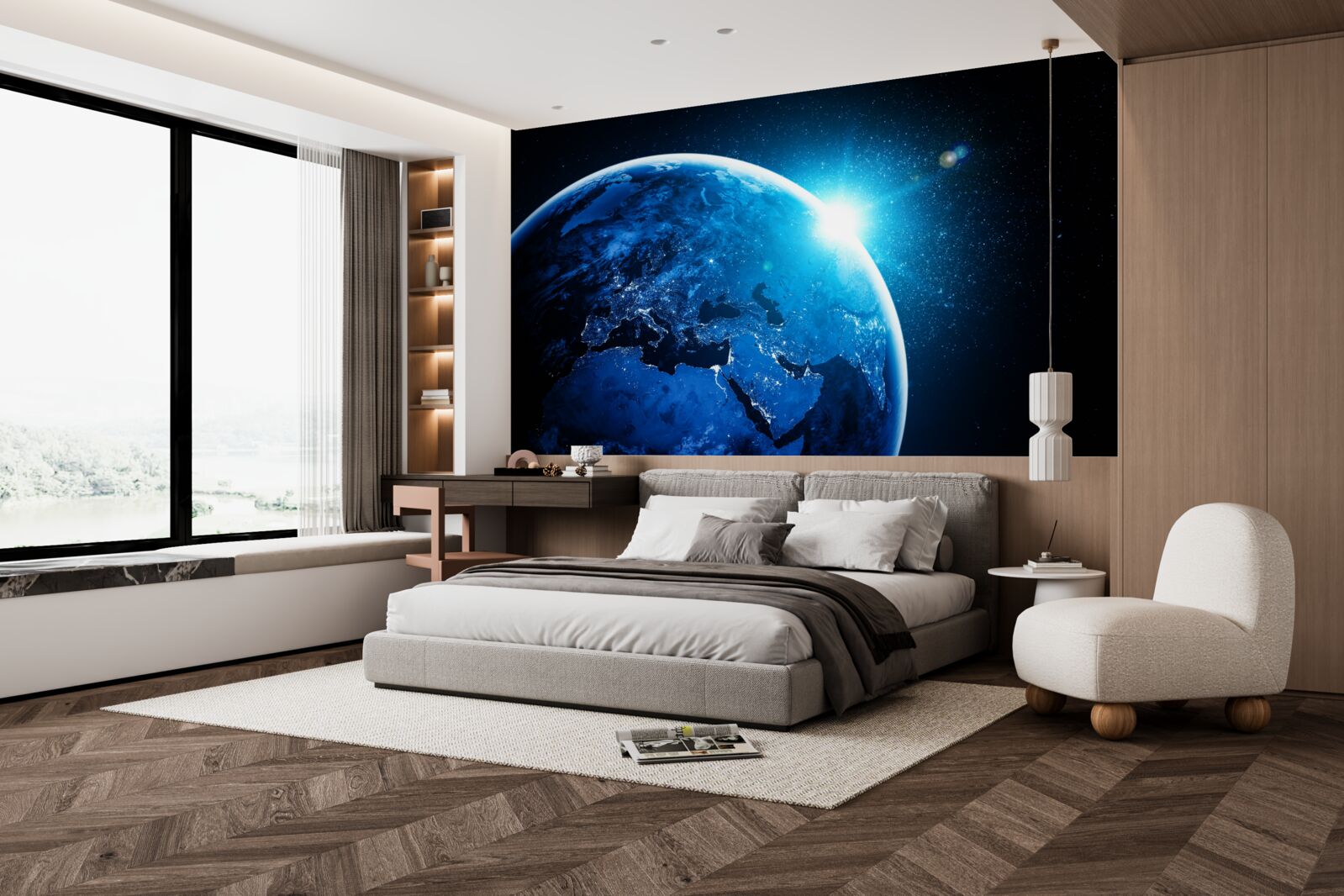 Fototapeta zimny ​​świt ogarnął ziemię