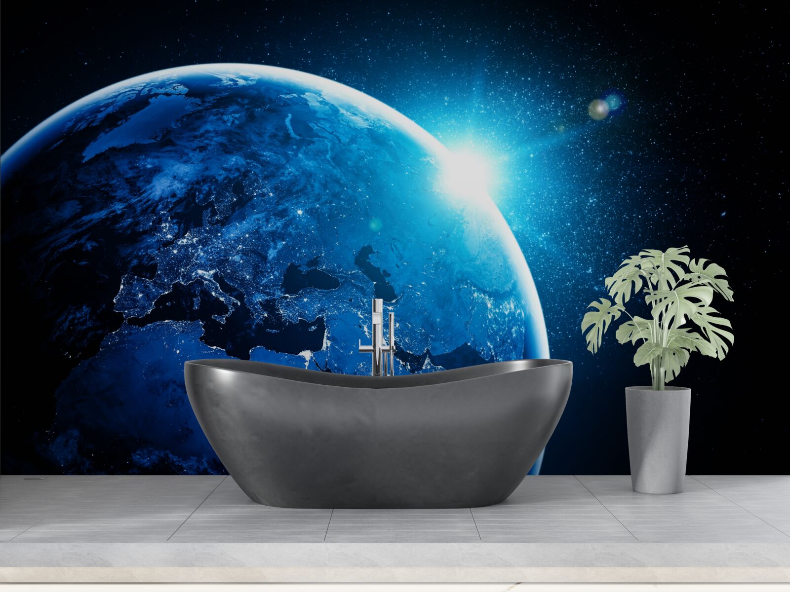 Fototapeta zimny ​​świt ogarnął ziemię