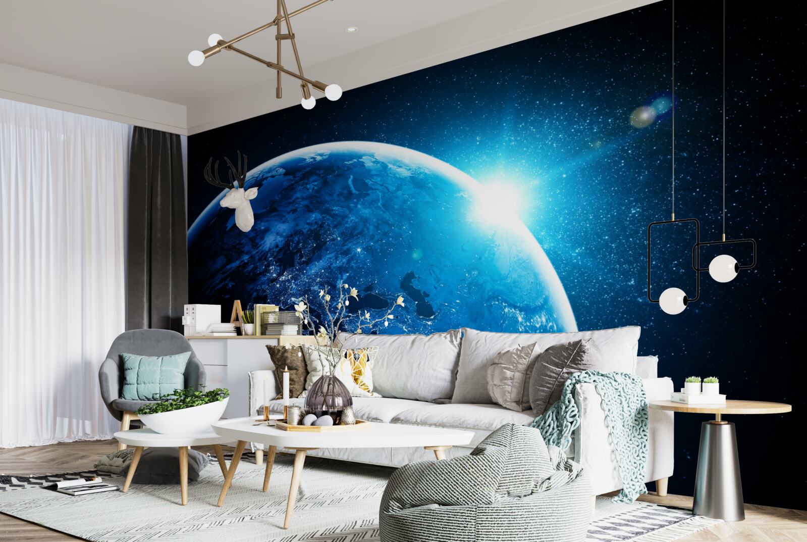 Fototapeta zimny ​​świt ogarnął ziemię