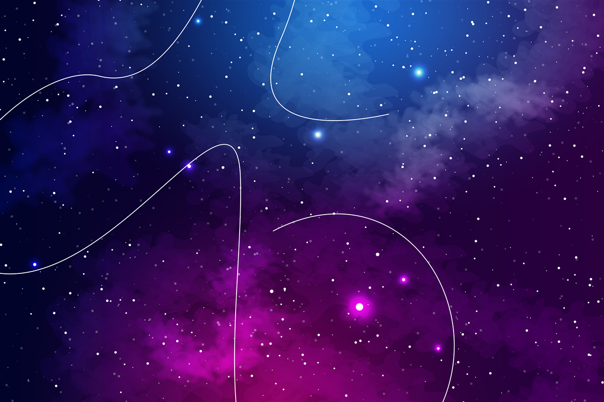 Fototapeta noc pogrążona w kosmicznej ciemności