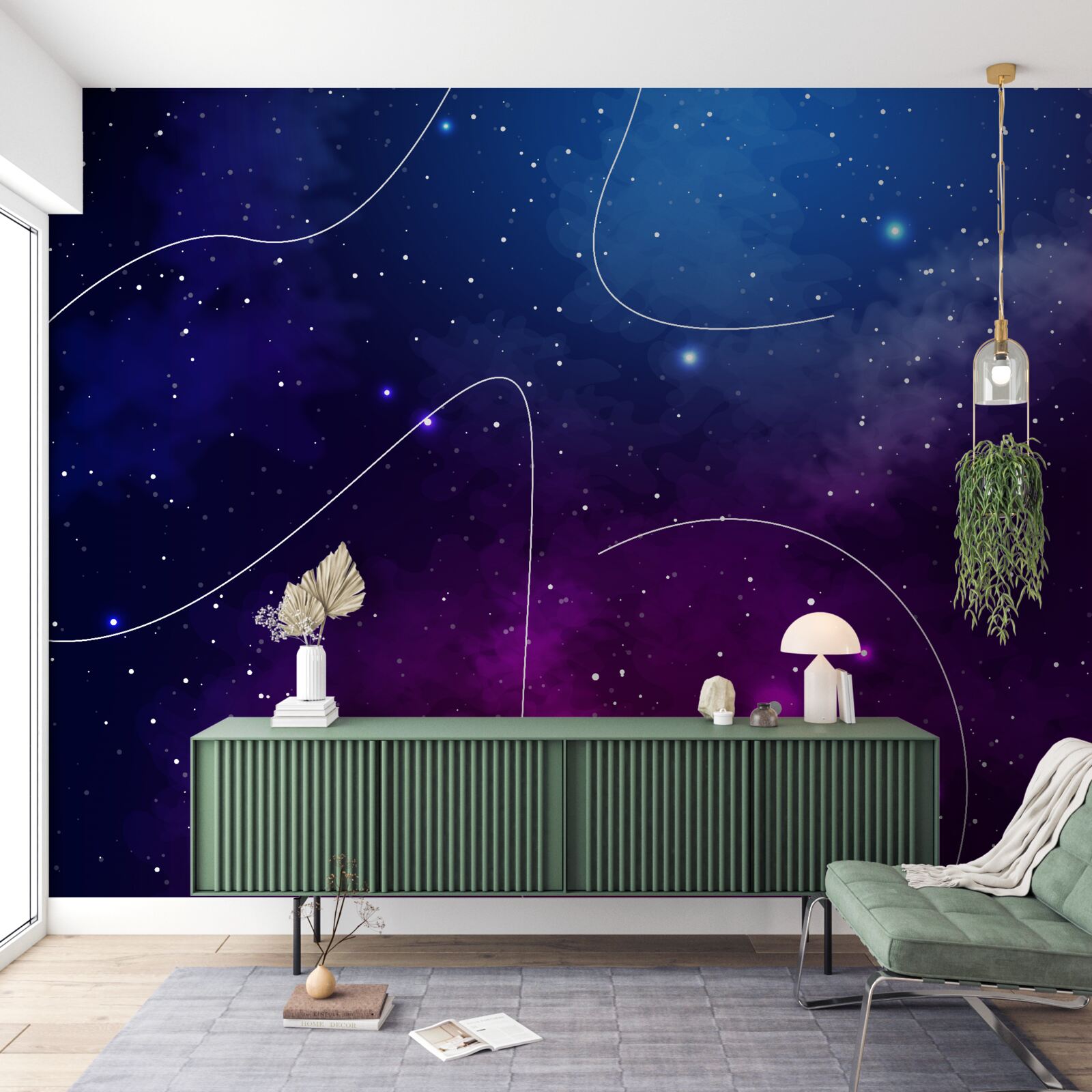 Fototapeta noc pogrążona w kosmicznej ciemności