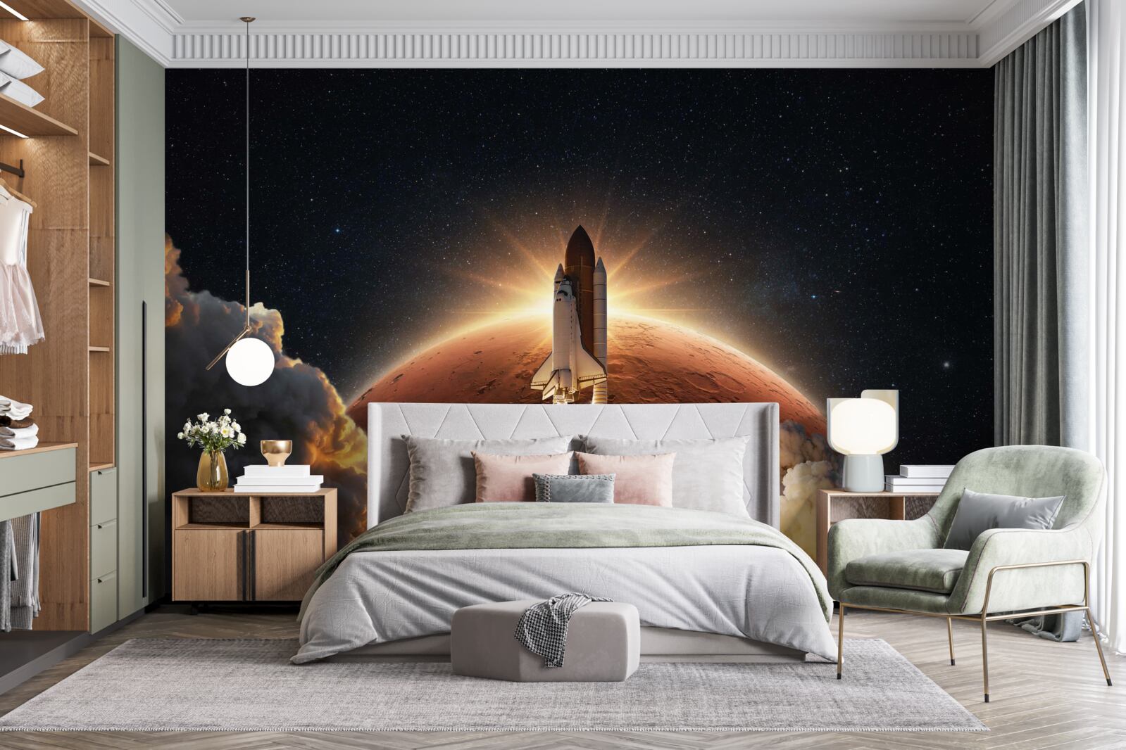 Fototapeta podróż kosmiczna statku