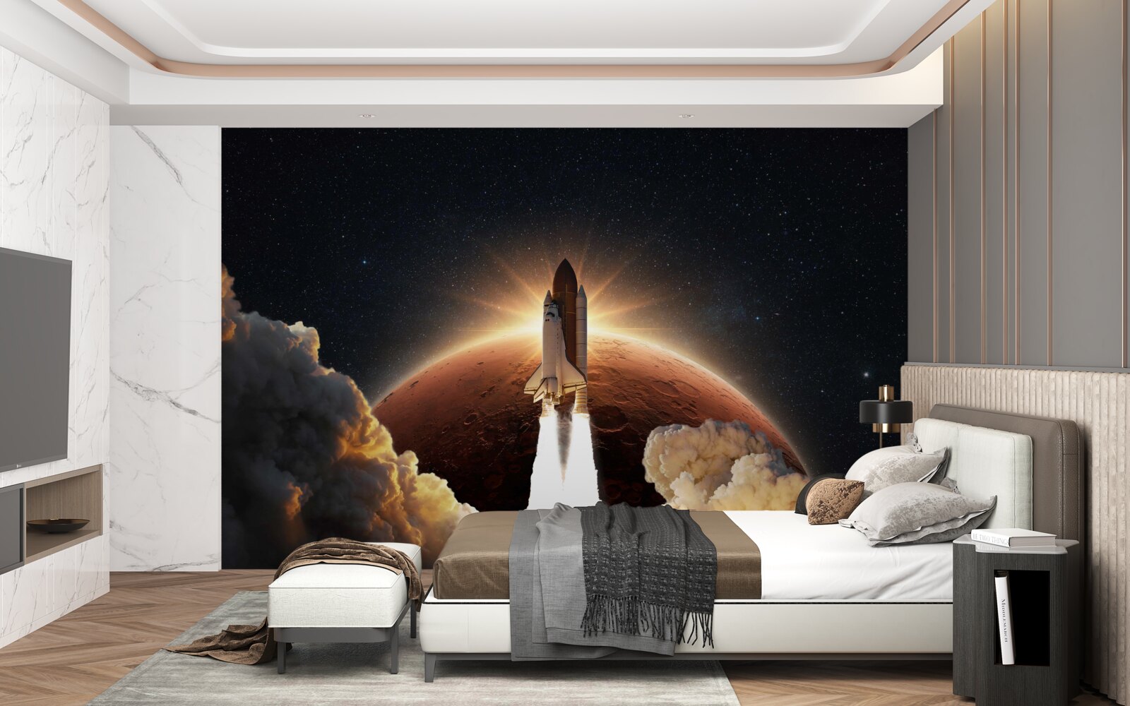 Fototapeta podróż kosmiczna statku