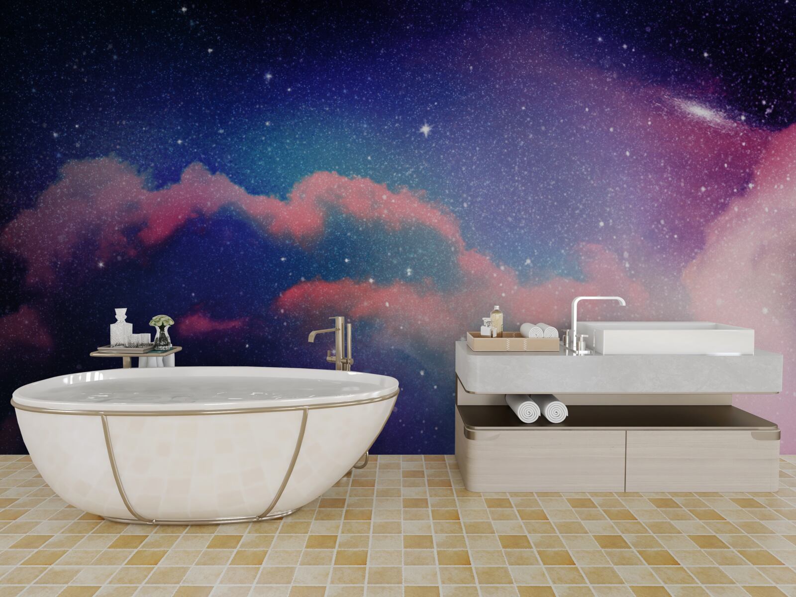 Fototapeta gwiazdy i strumienie pyłu gwiezdnego