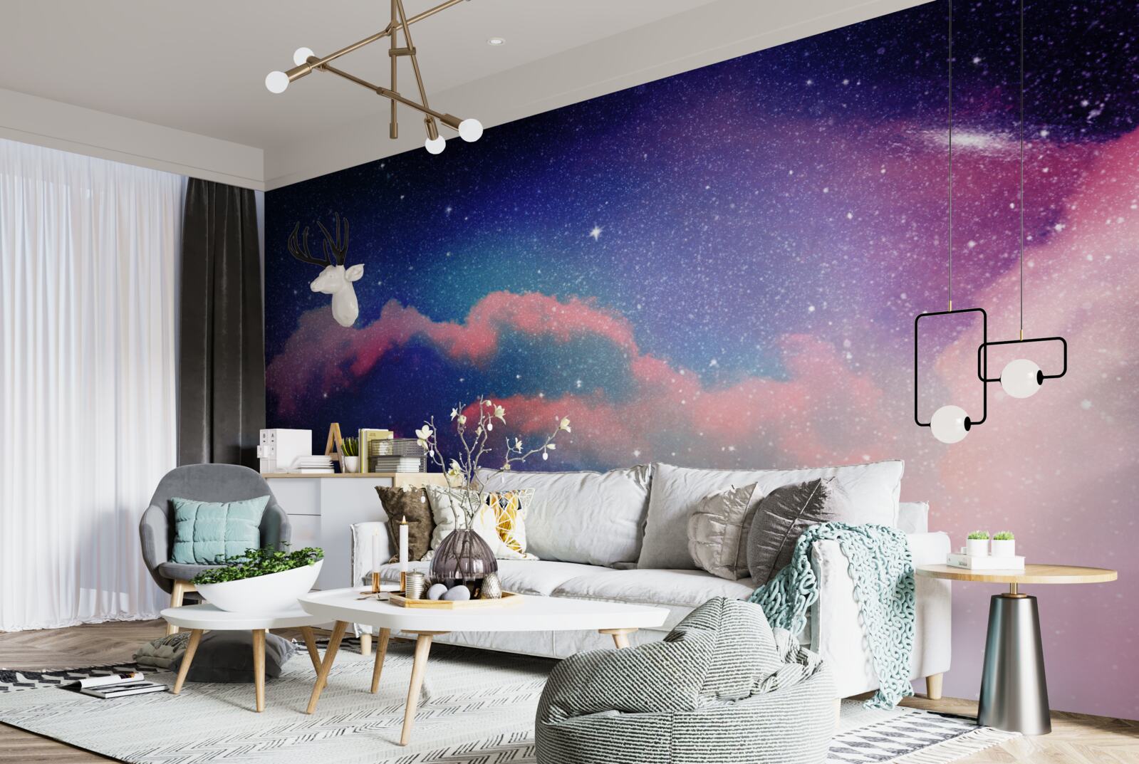 Fototapeta gwiazdy i strumienie pyłu gwiezdnego