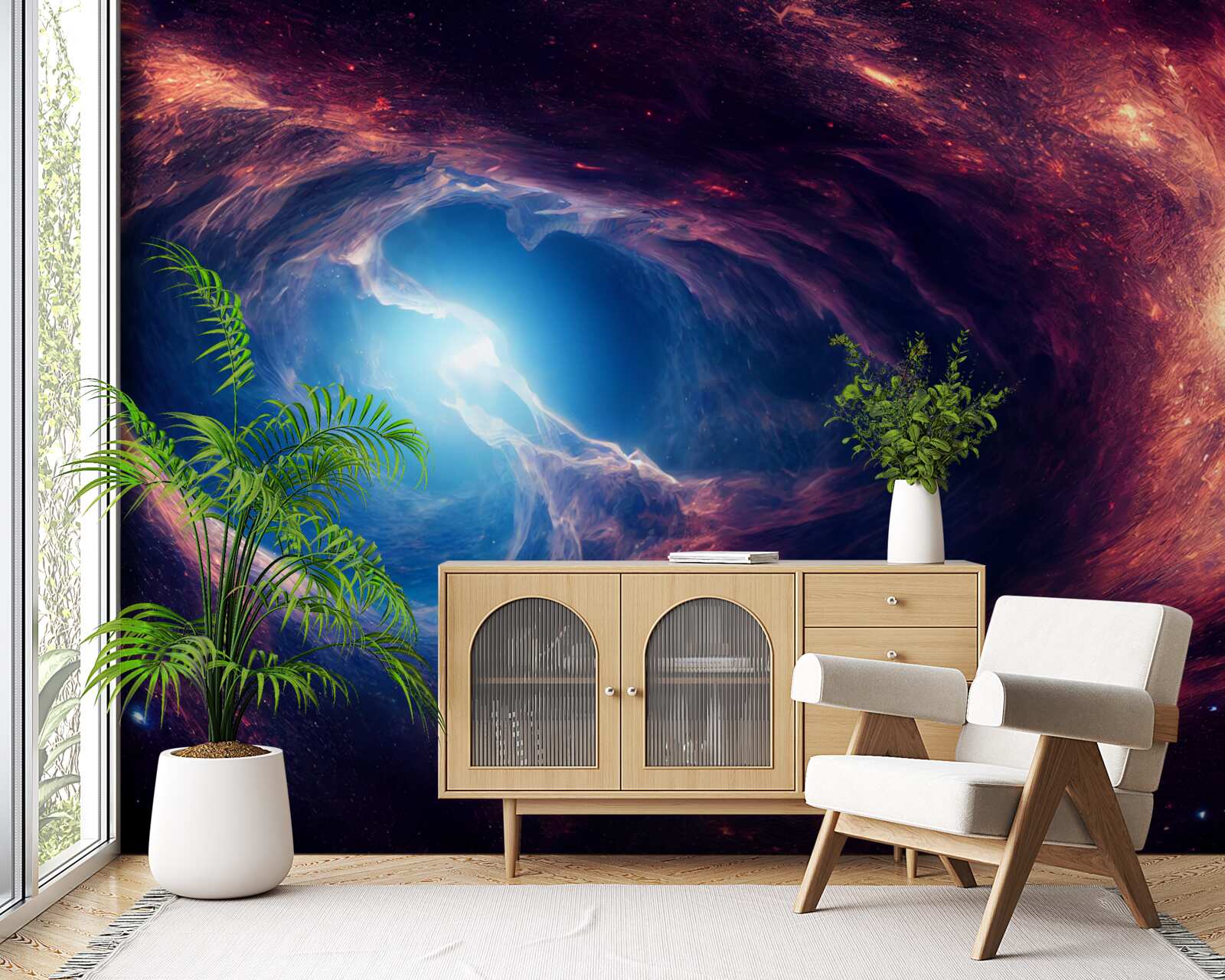 Fototapeta nebulos i układ kosmiczny