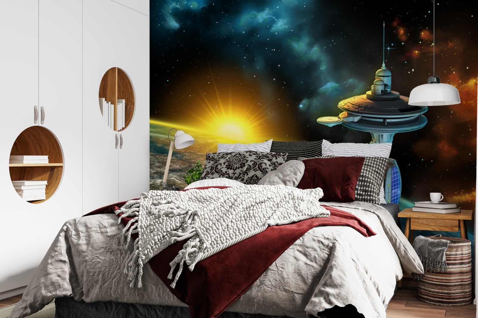 Fototapeta stacja kosmiczna na orbicie