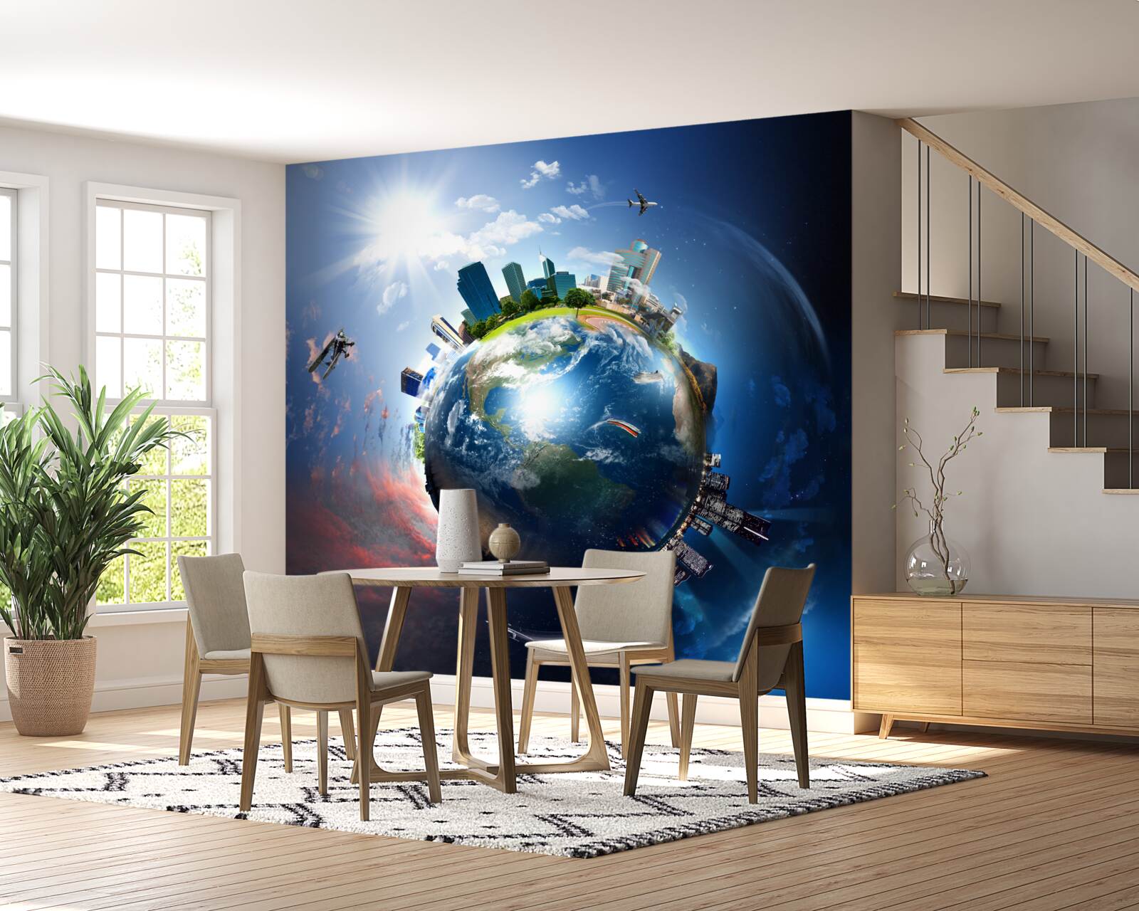 Fototapeta zmodernizowany globus