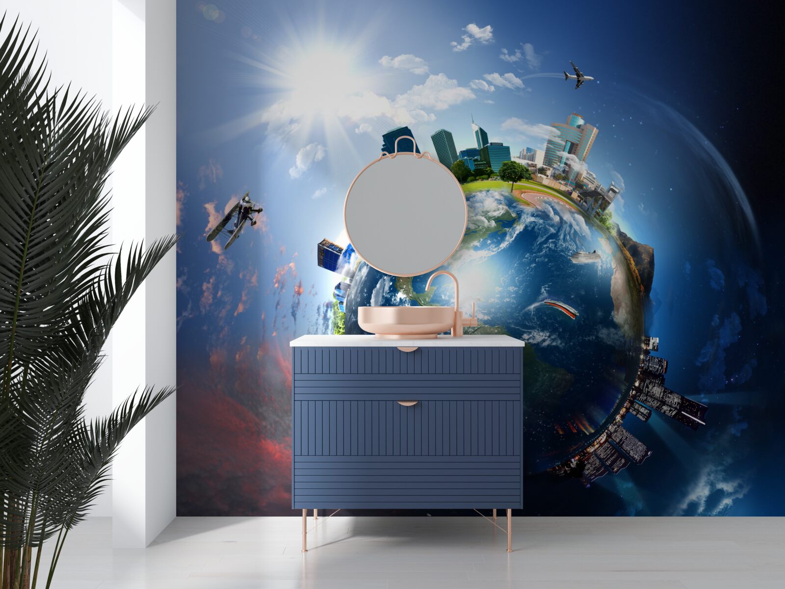 Fototapeta zmodernizowany globus