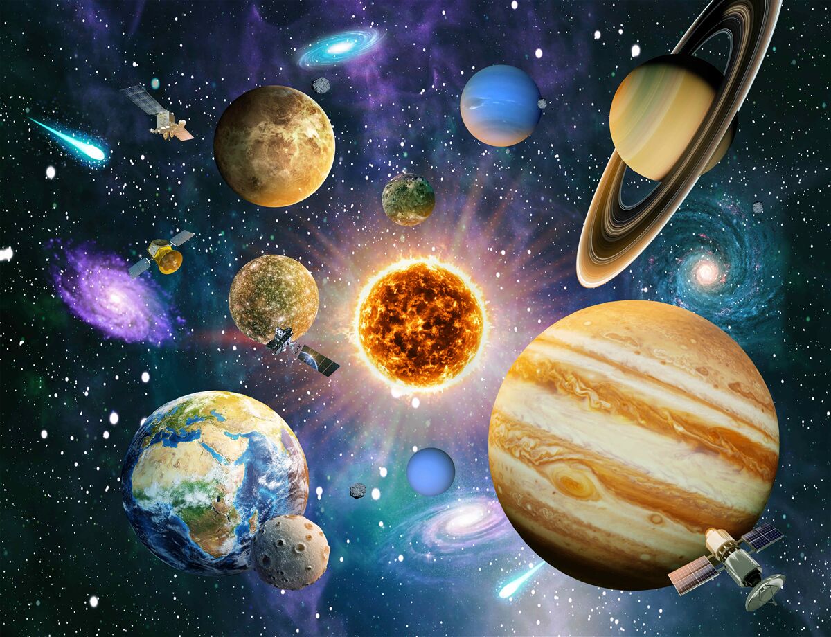 Fototapeta kształty i odcienie planet są różnorodne