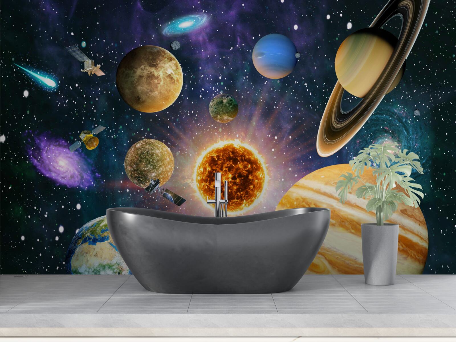 Fototapeta kształty i odcienie planet są różnorodne