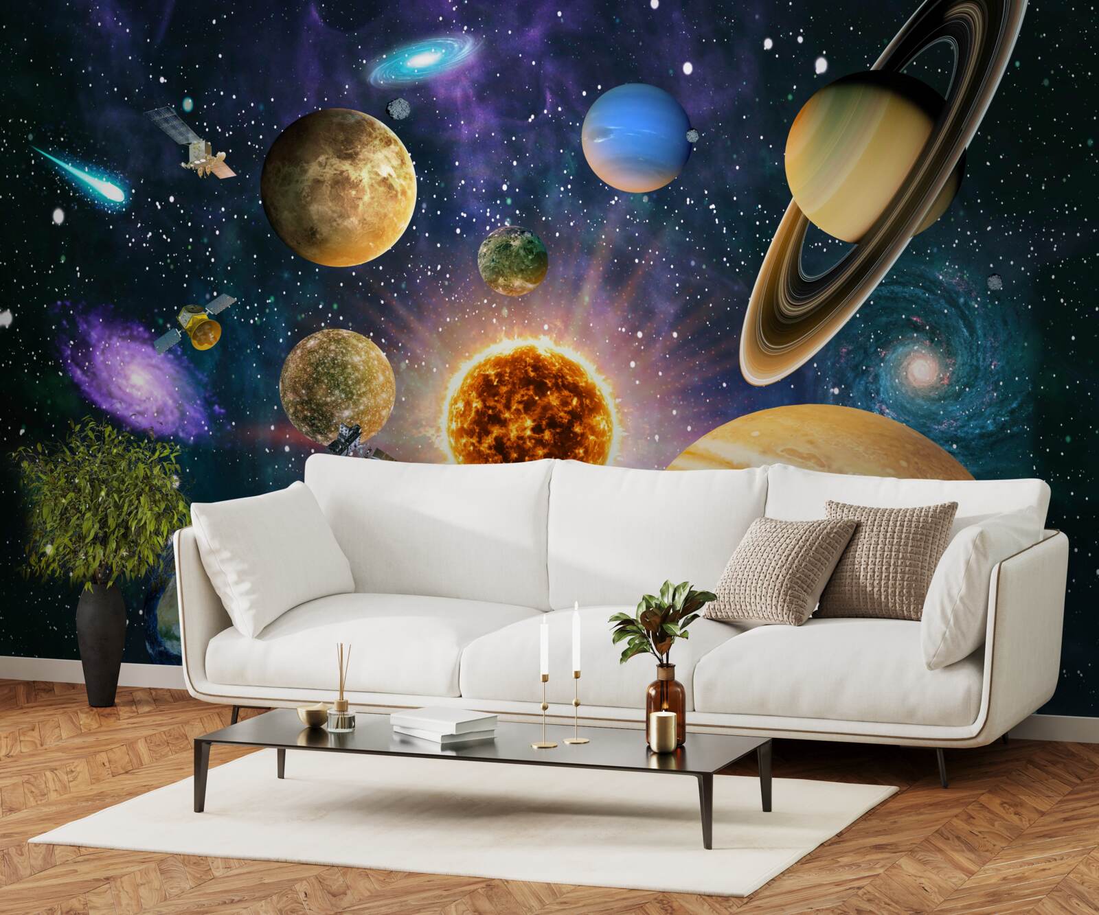 Fototapeta kształty i odcienie planet są różnorodne