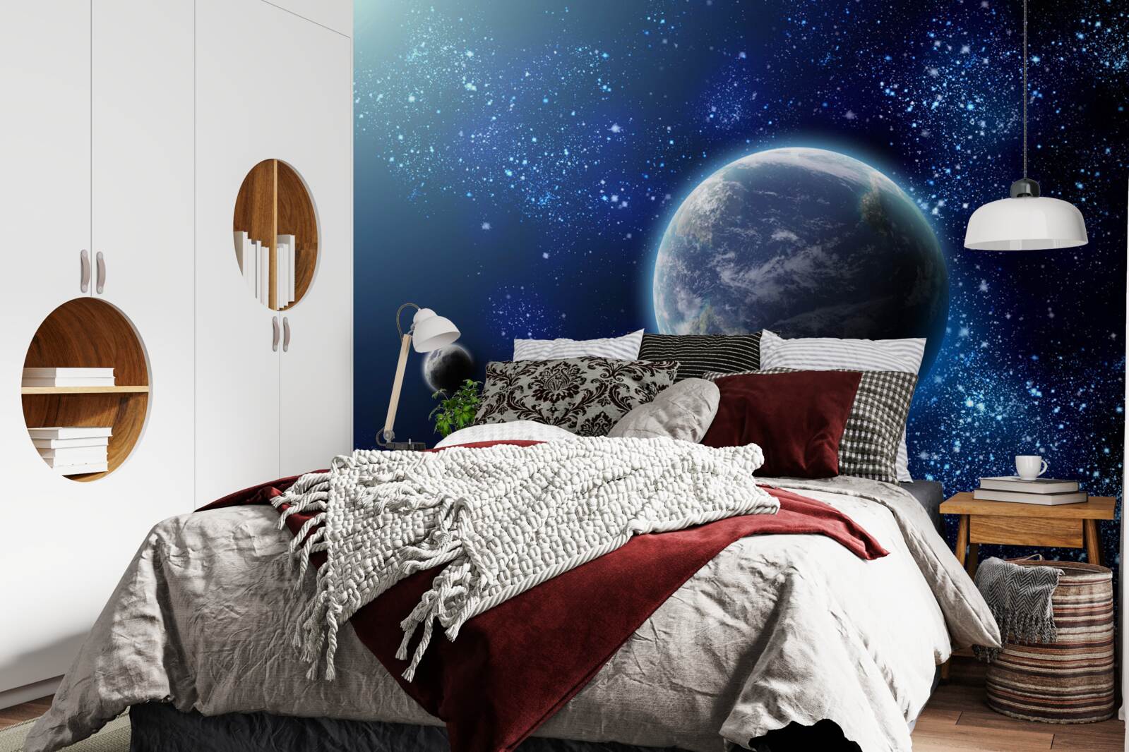 Fototapeta przestrzeń jako tło dla planety