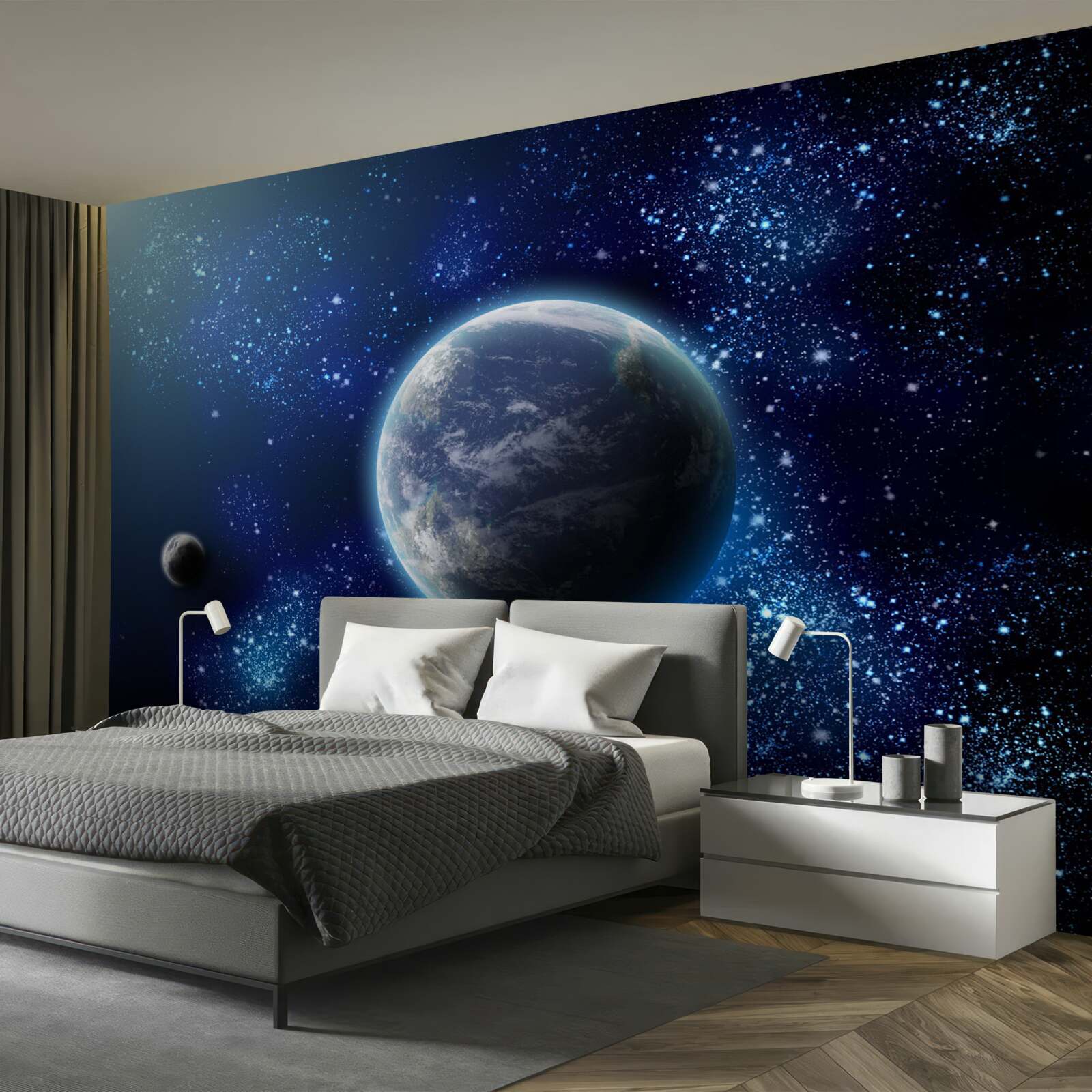 Fototapeta przestrzeń jako tło dla planety