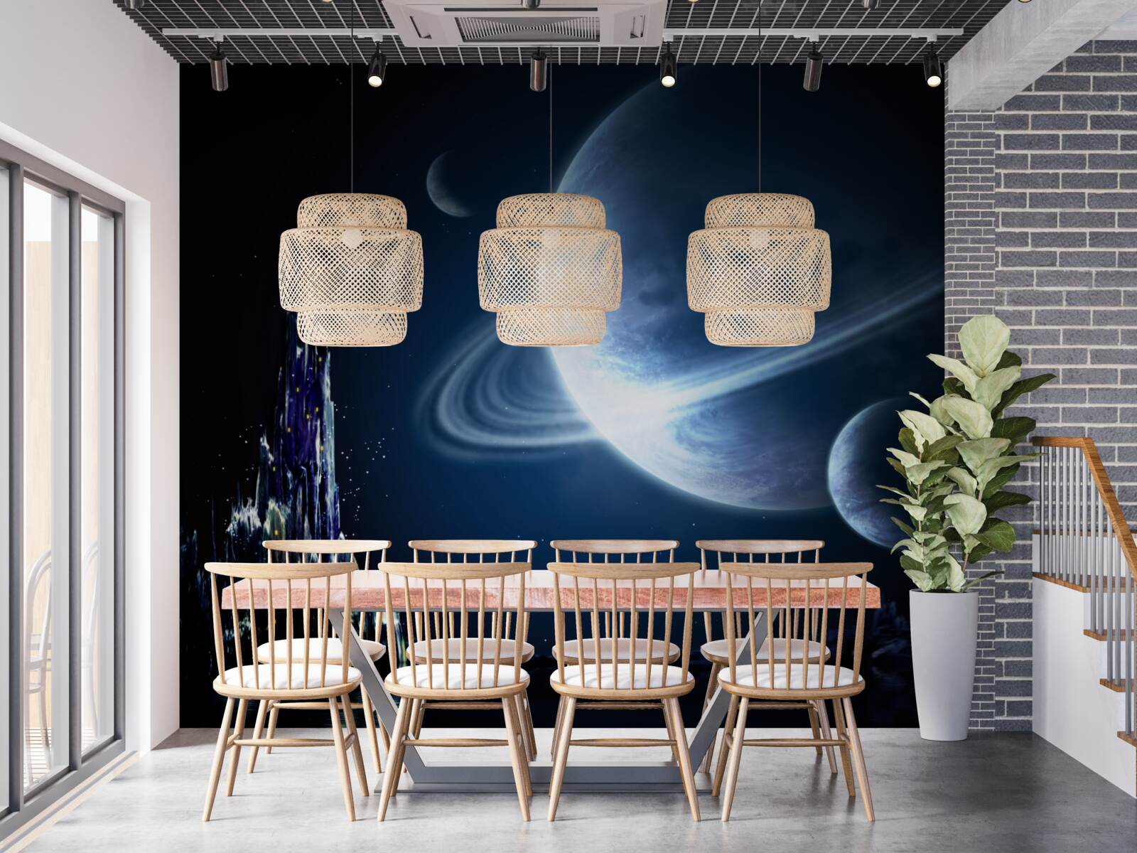 Fototapeta zapierająca dech w piersiach przestrzeń nocą