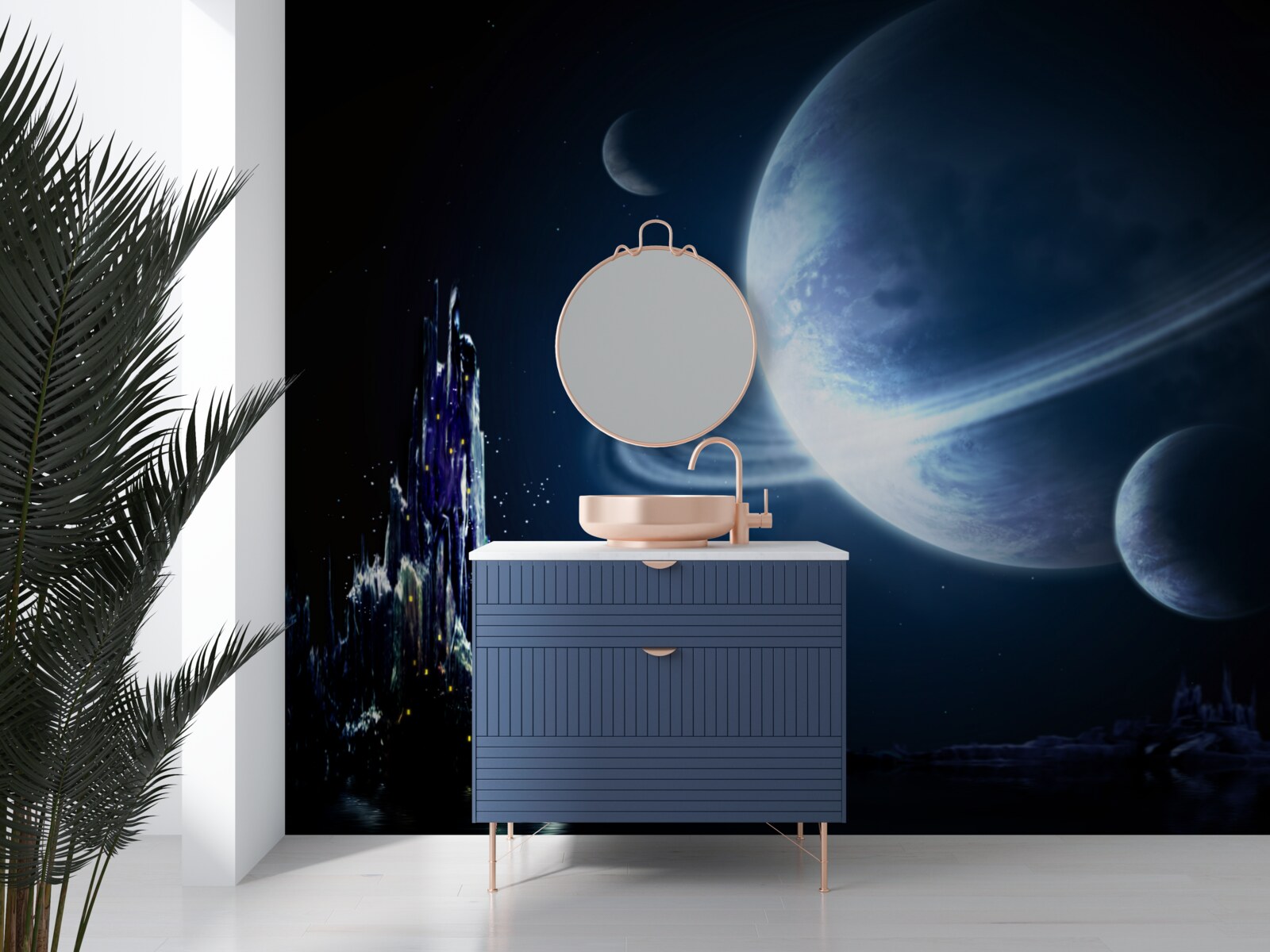 Fototapeta zapierająca dech w piersiach przestrzeń nocą