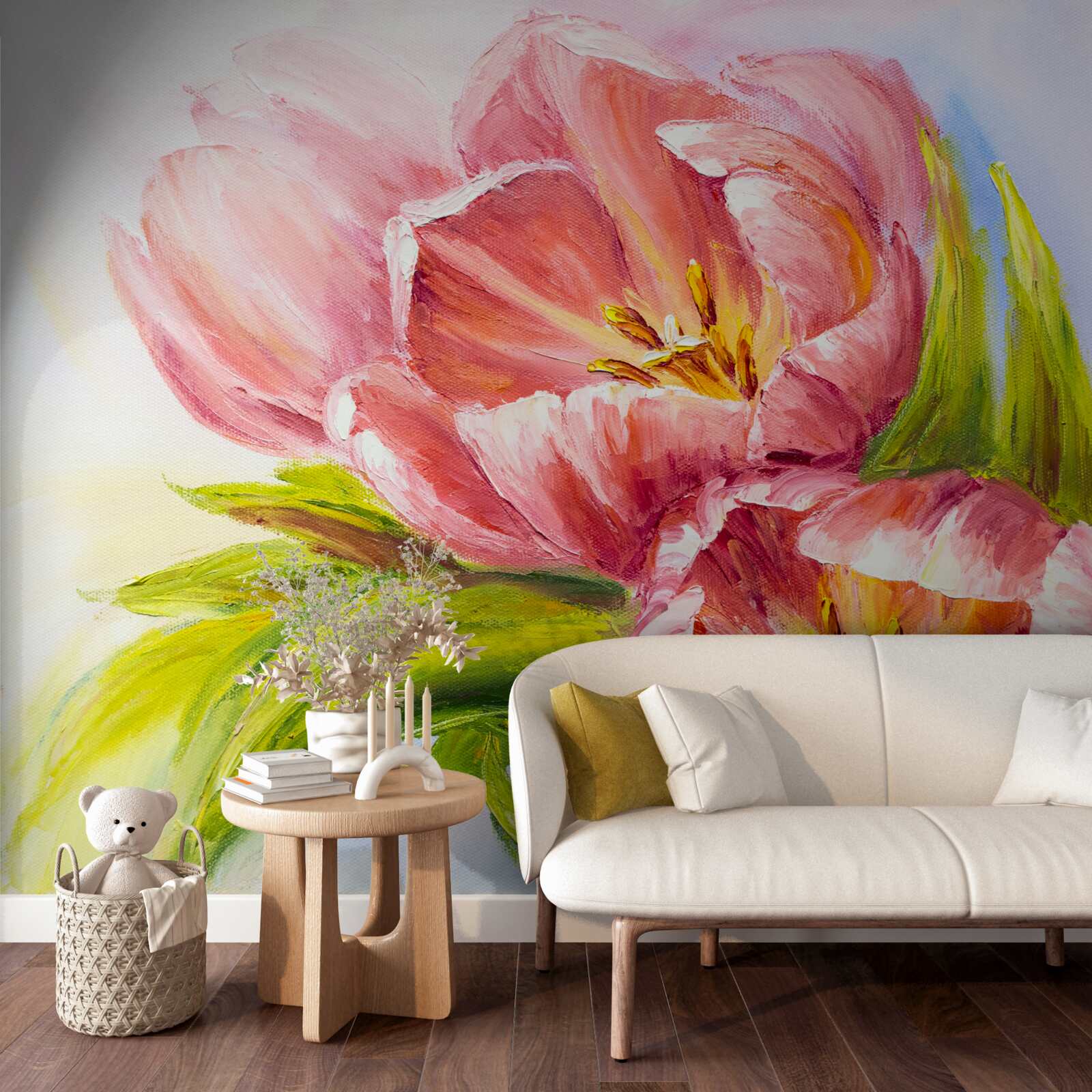 Fototapeta tulipany narysowane z wielkim smakiem i pięknem