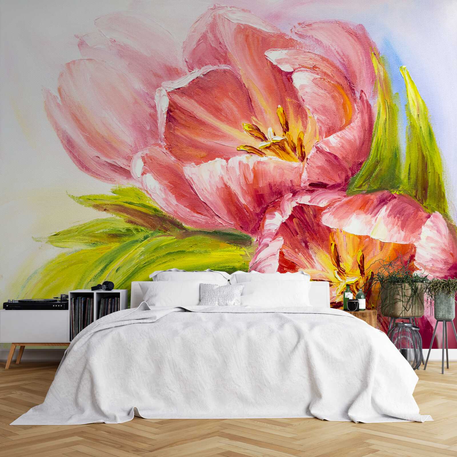 Fototapeta tulipany narysowane z wielkim smakiem i pięknem