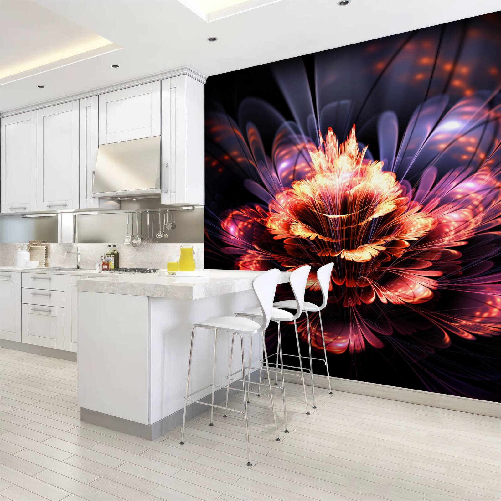 Fototapeta piękny kwiat, który świeci jak płomień