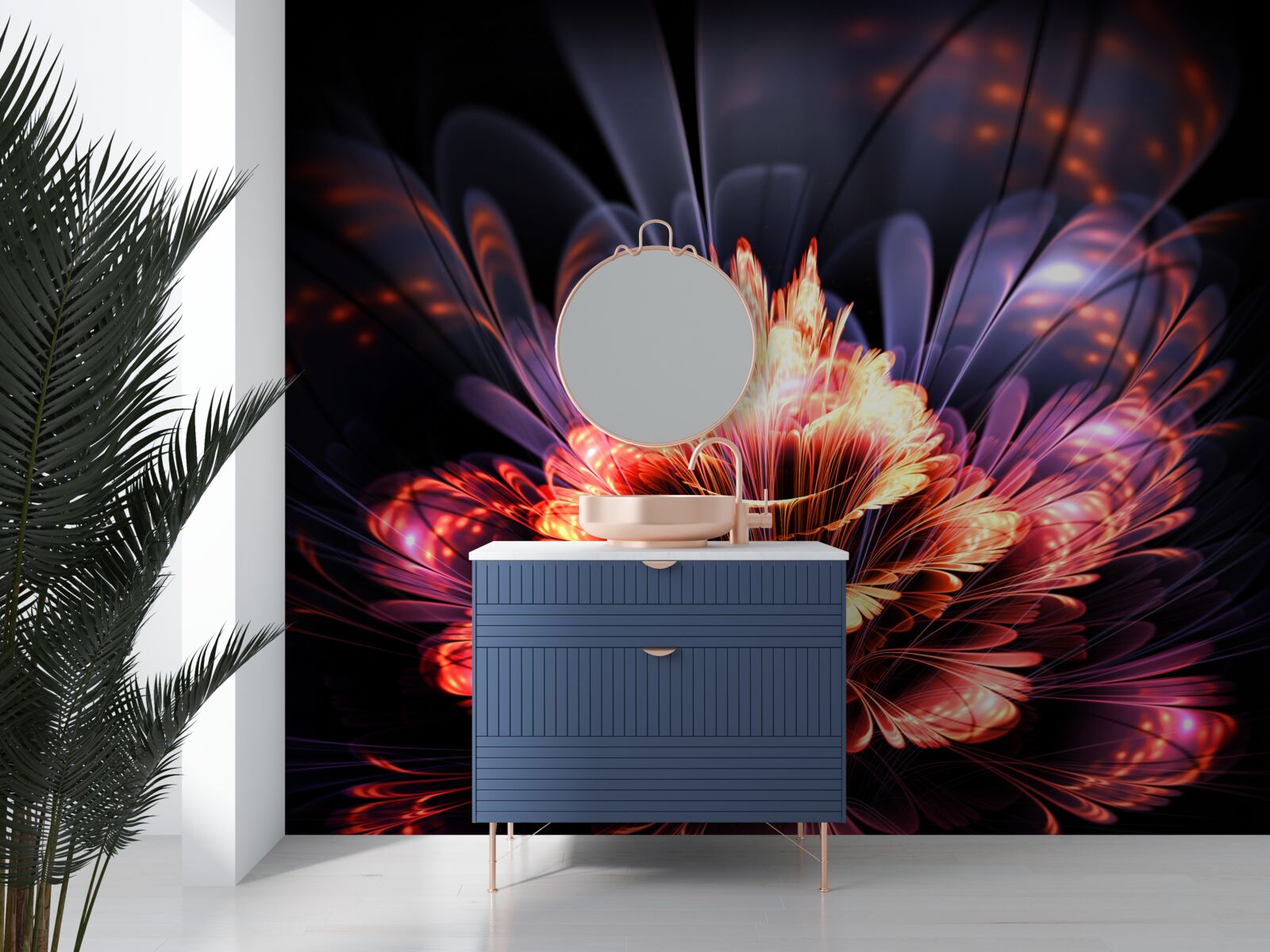 Fototapeta piękny kwiat, który świeci jak płomień