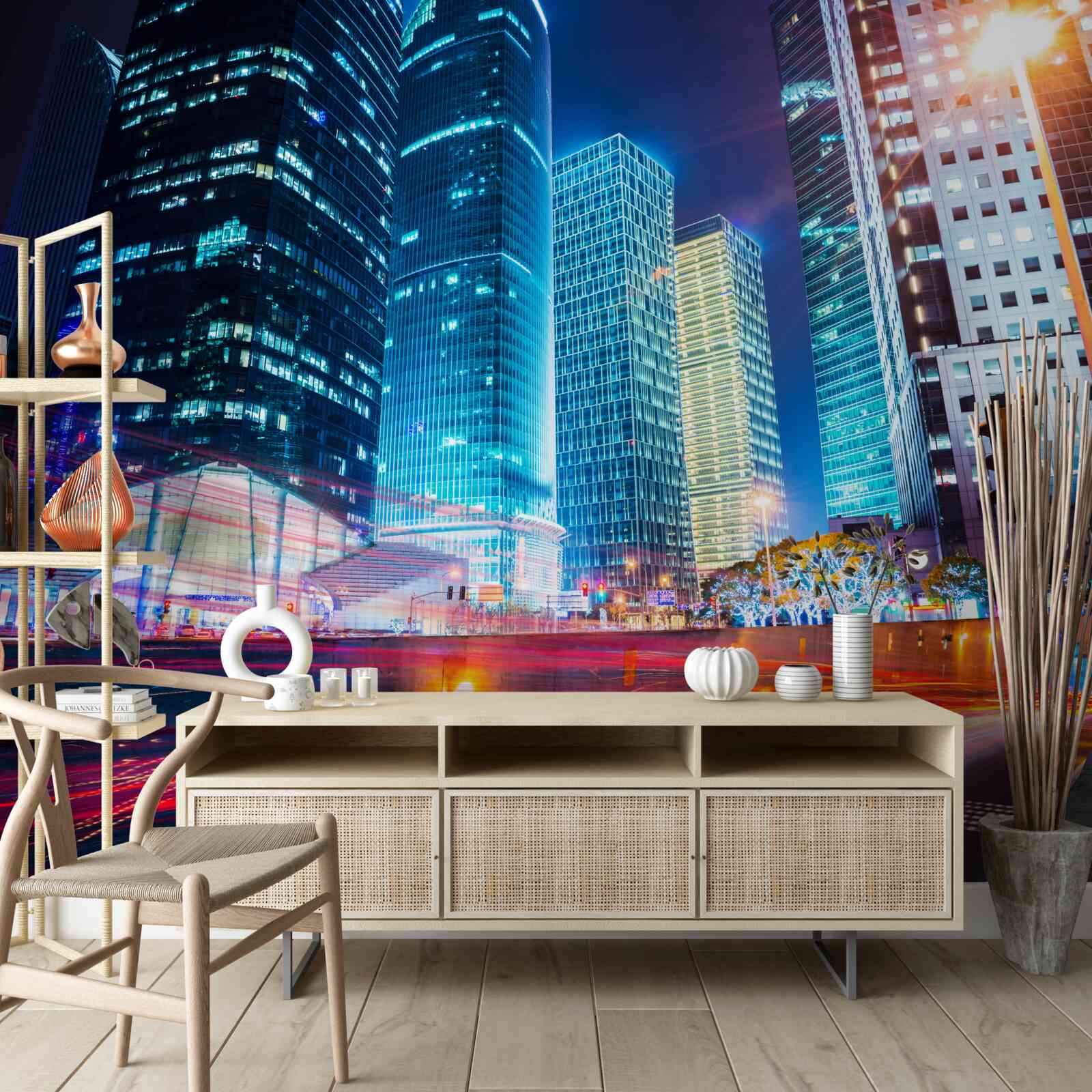 Fototapeta nocny krajobraz metropolii