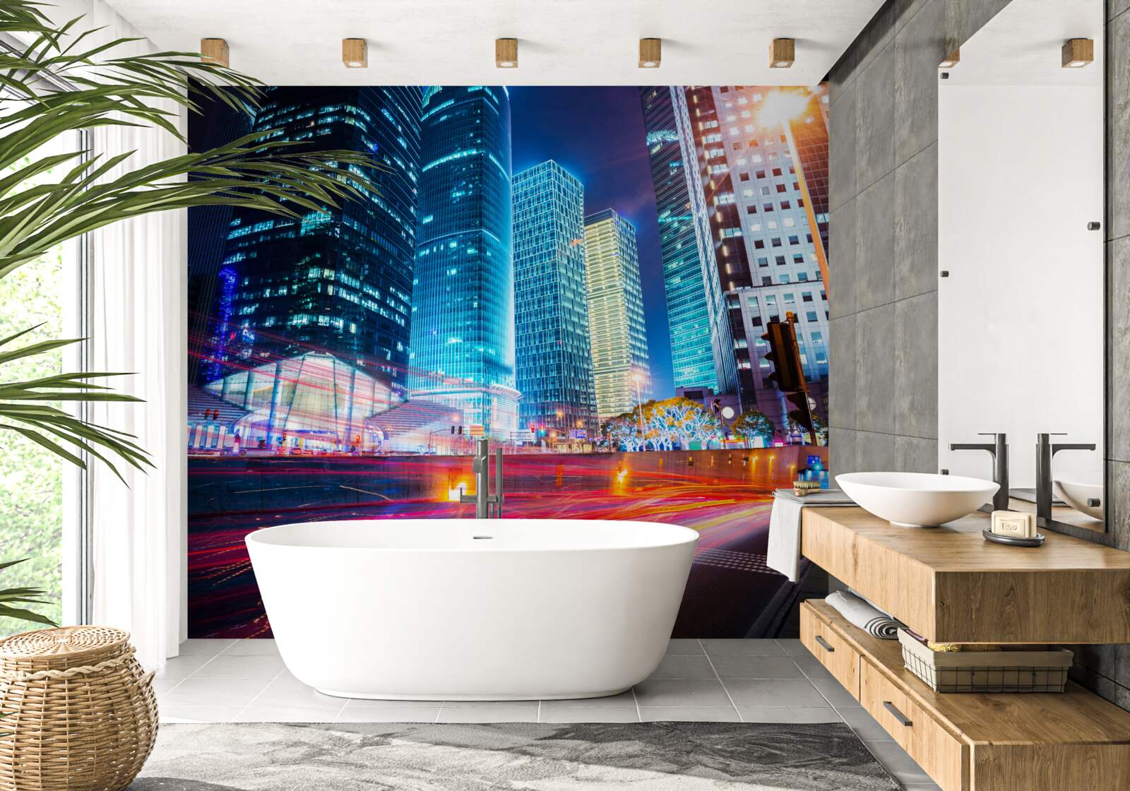 Fototapeta nocny krajobraz metropolii