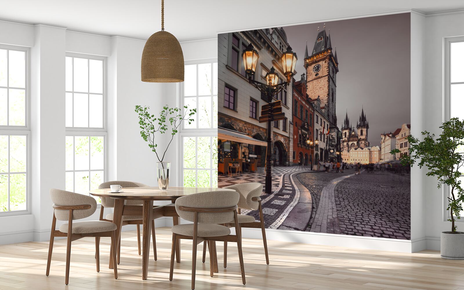Fototapeta ulica w pradze, która emanuje przytulnością