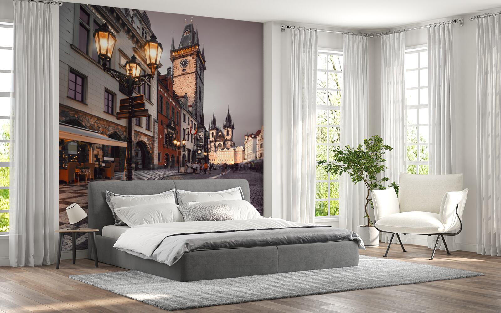 Fototapeta ulica w pradze, która emanuje przytulnością