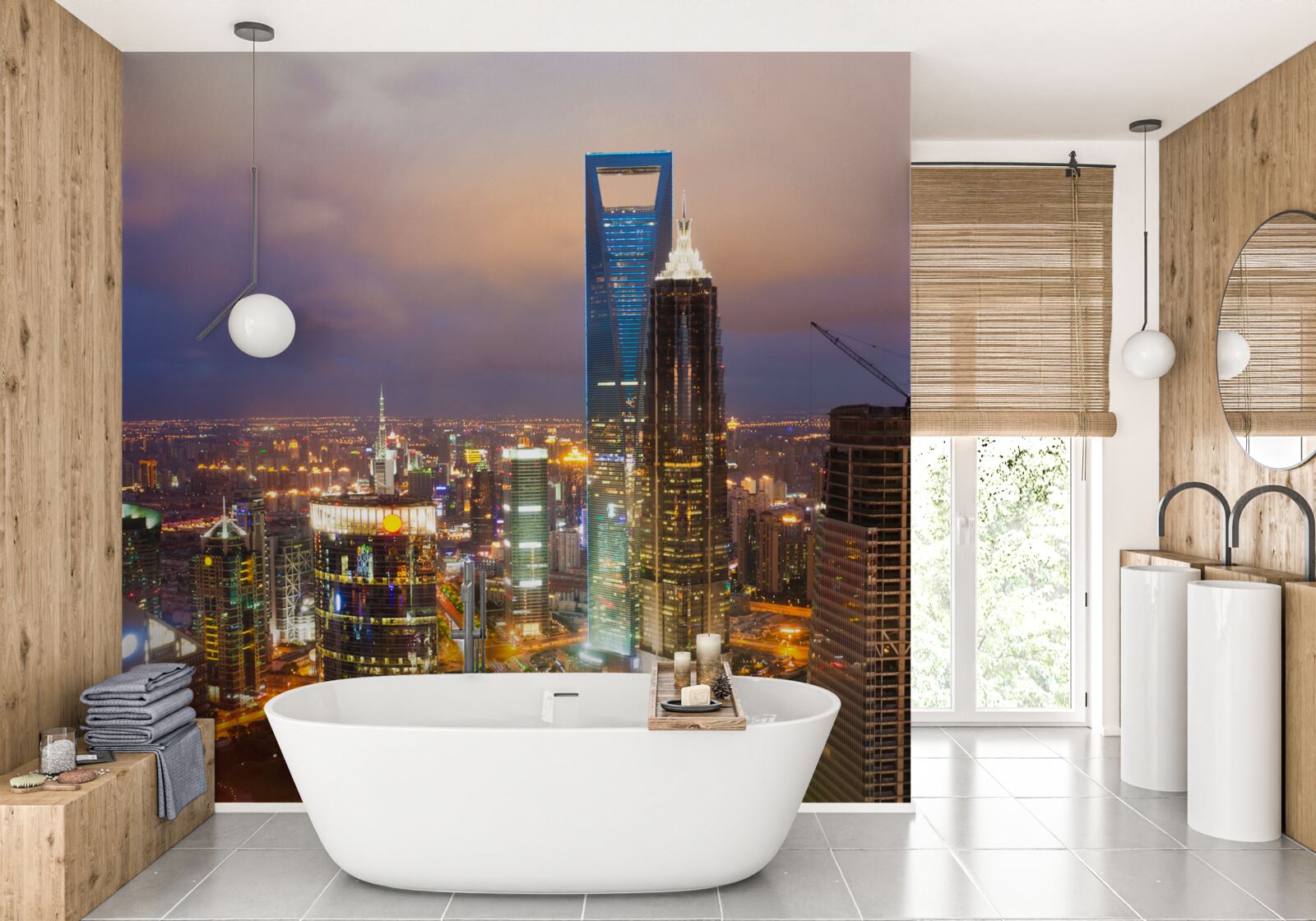 Fototapeta nocne szczyty budynków miejskich