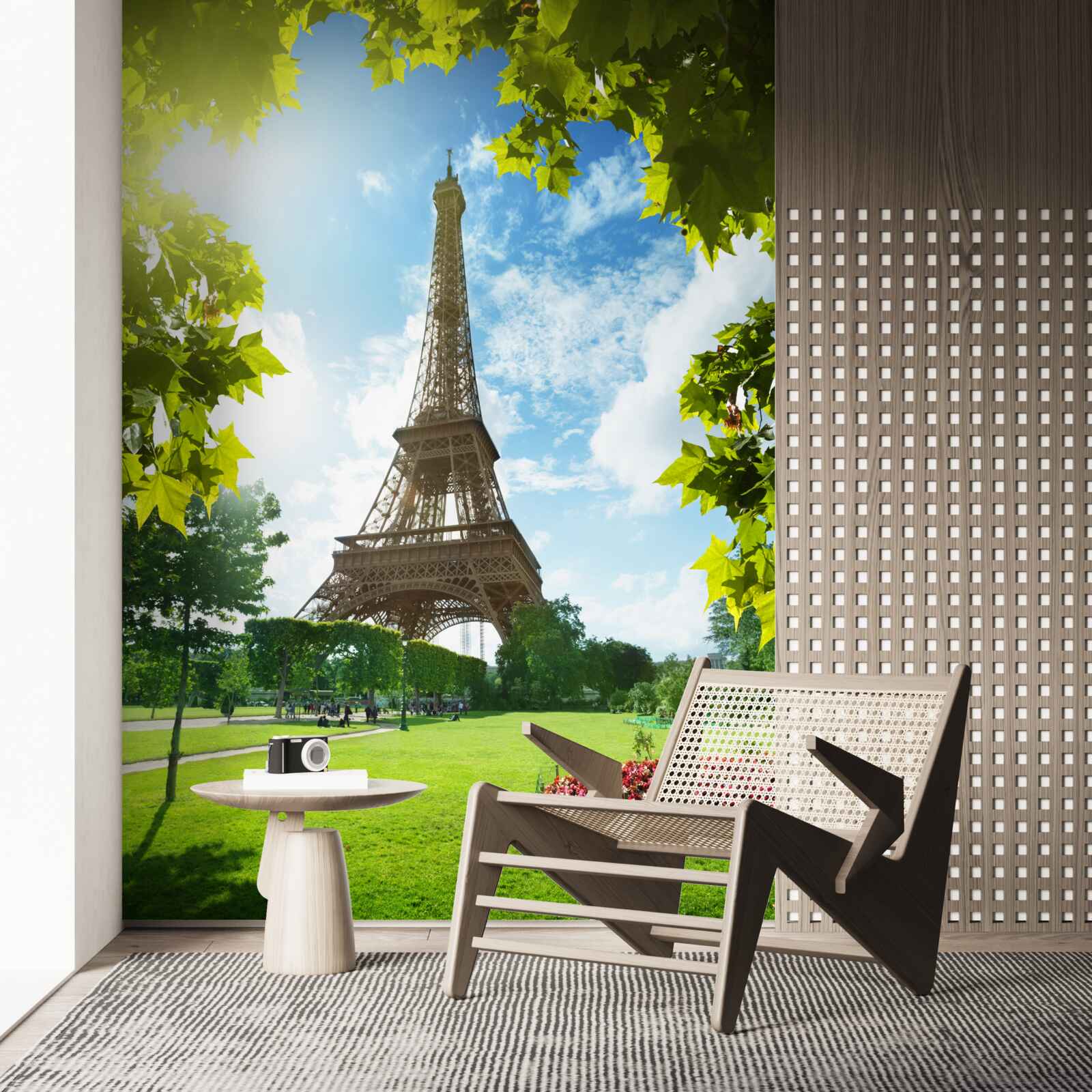 Fototapeta zapierająca dech w piersiach panorama wieży eiffla