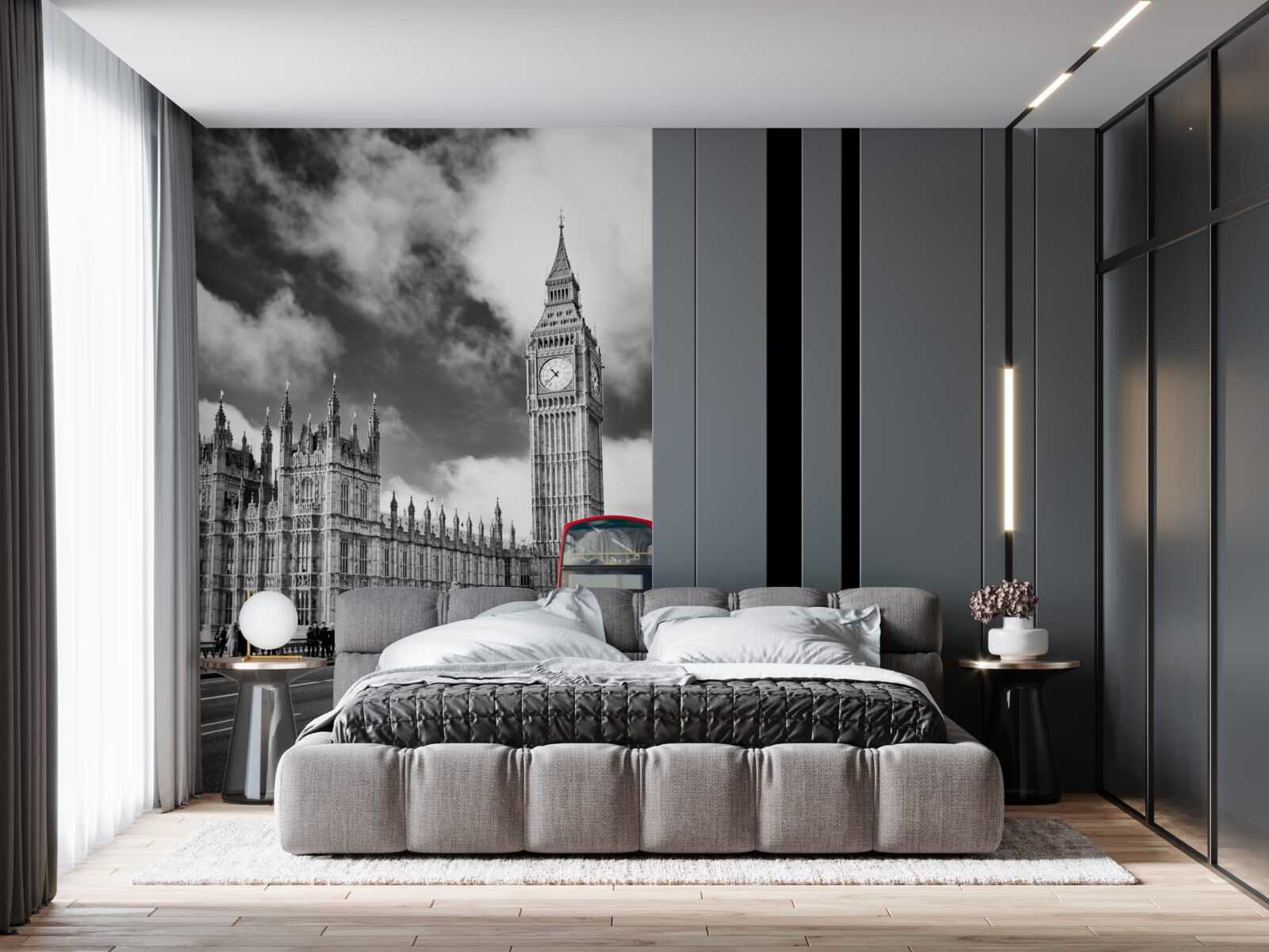 Fototapeta big ben i czerwony autobus