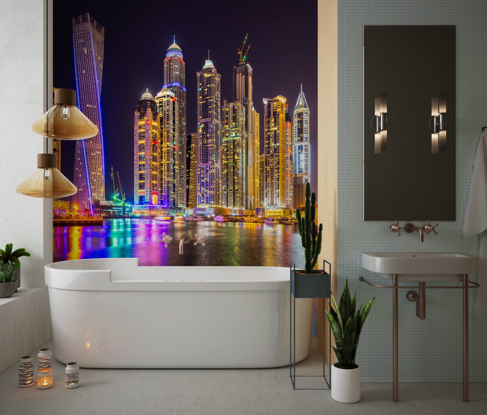 Fototapeta nocne oświetlenie miasta