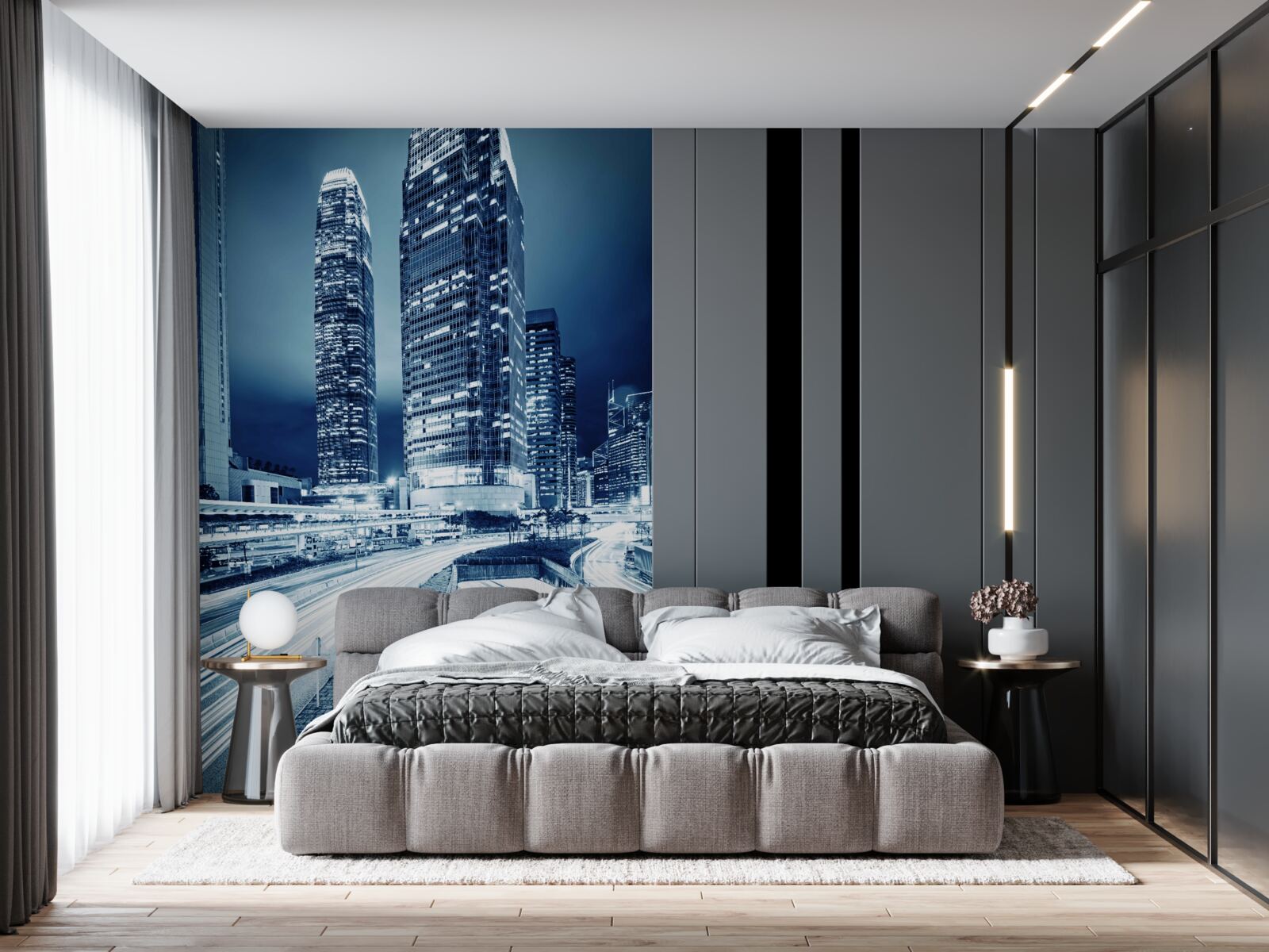 Fototapeta Ścieżka prowadząca do wieżowców